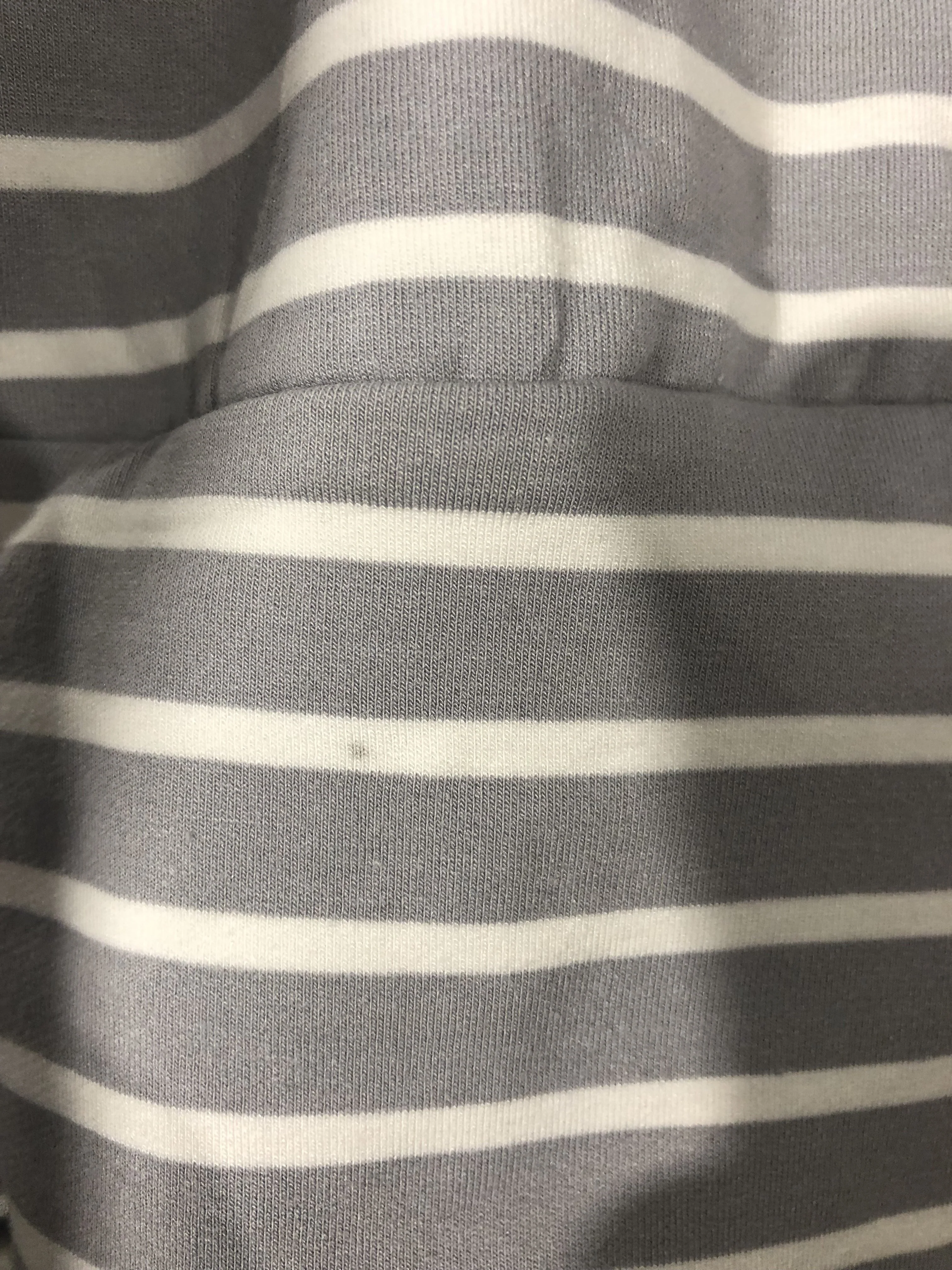 *2nds*- Half Zip Striped Ampersand Hoodie- Grey - Image 3