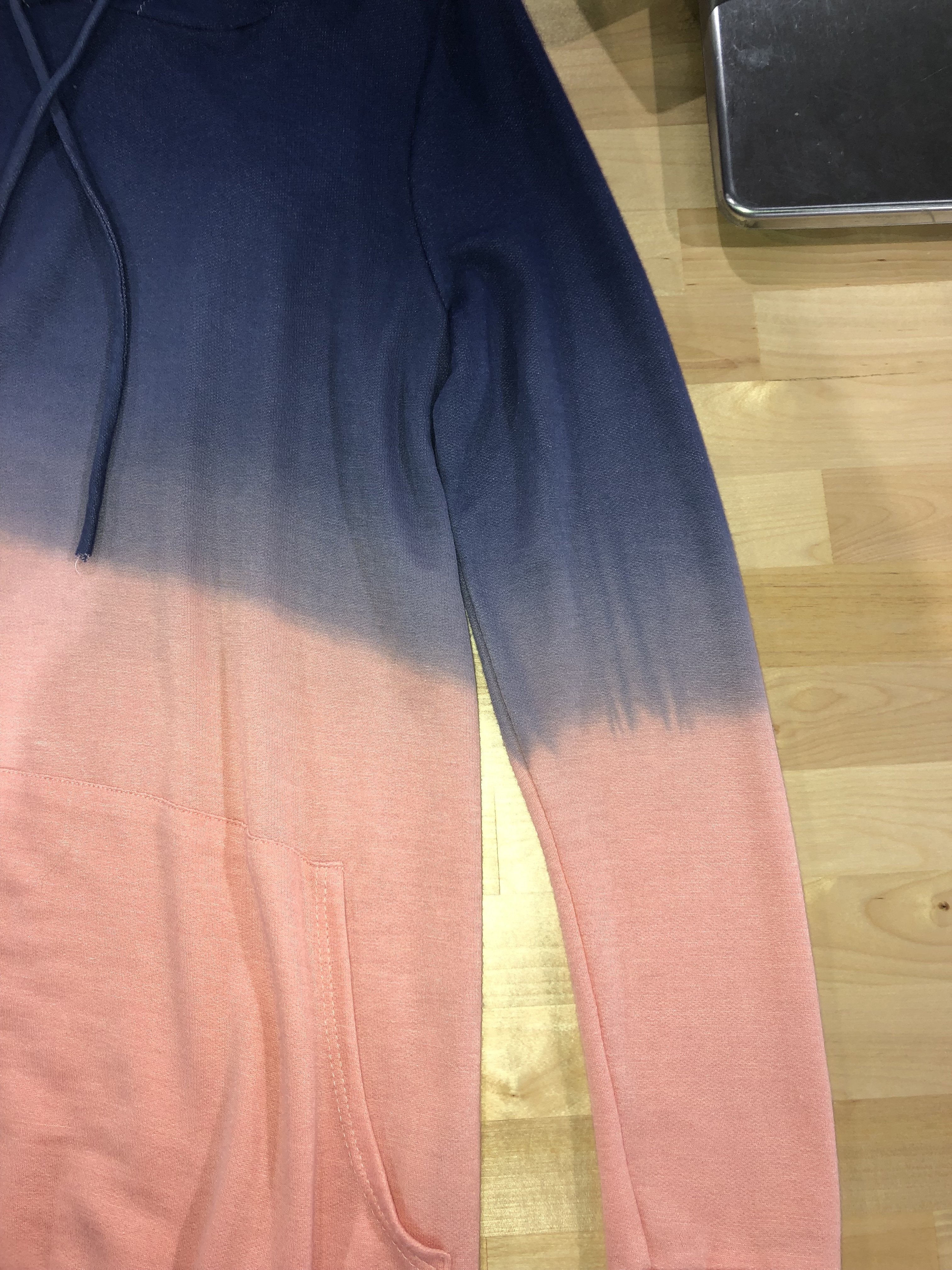 *2nds* - Navy & Peach Ombre Hoodie - Image 2
