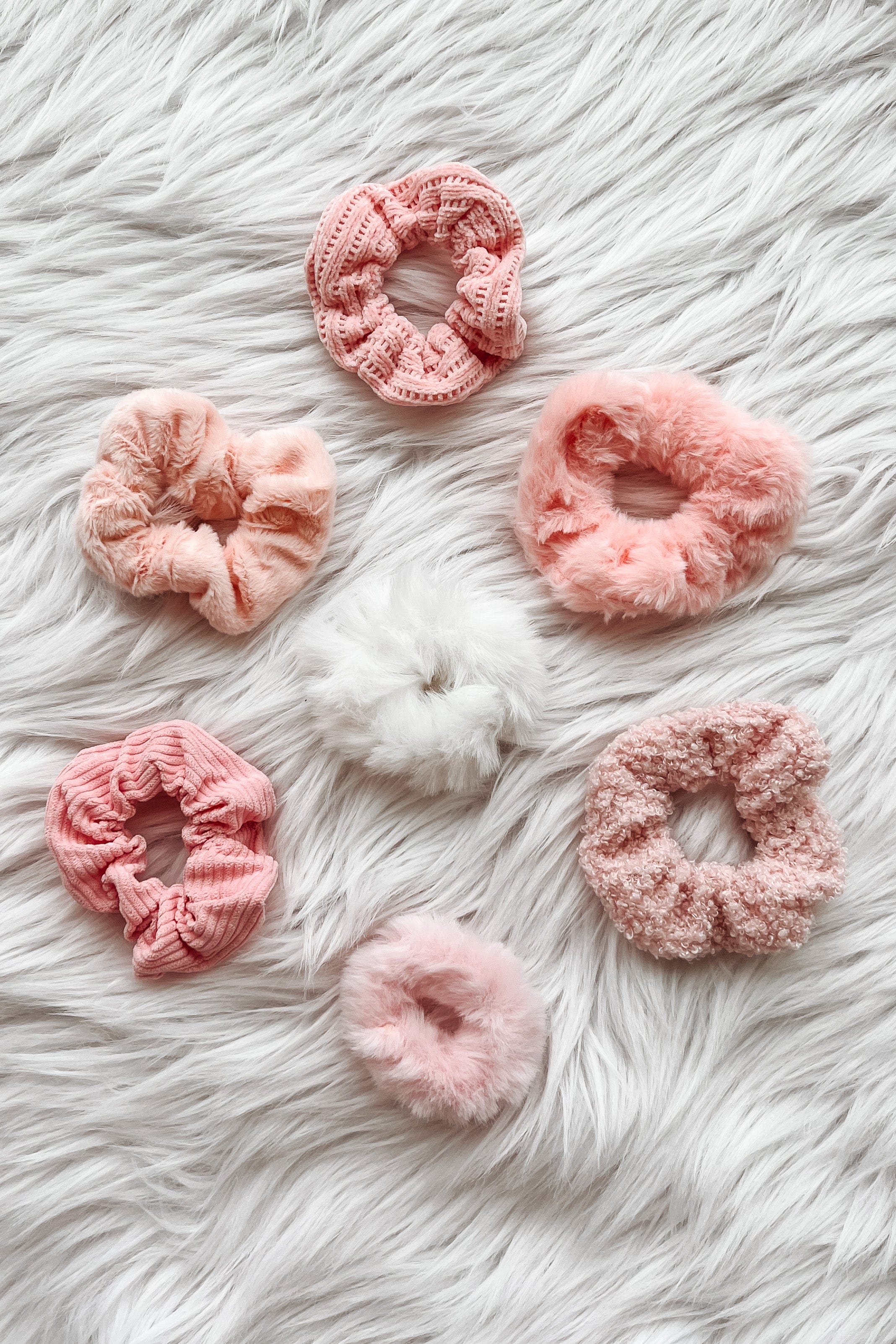 7-Pack Scrunchie Set- Pink