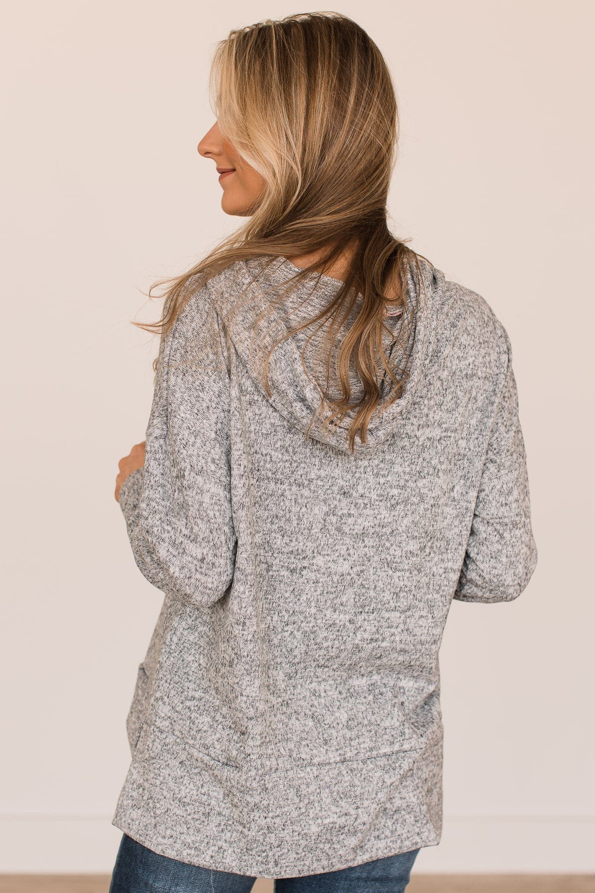 A Beautiful Day Hooded Top- Heather Grey - Image 8