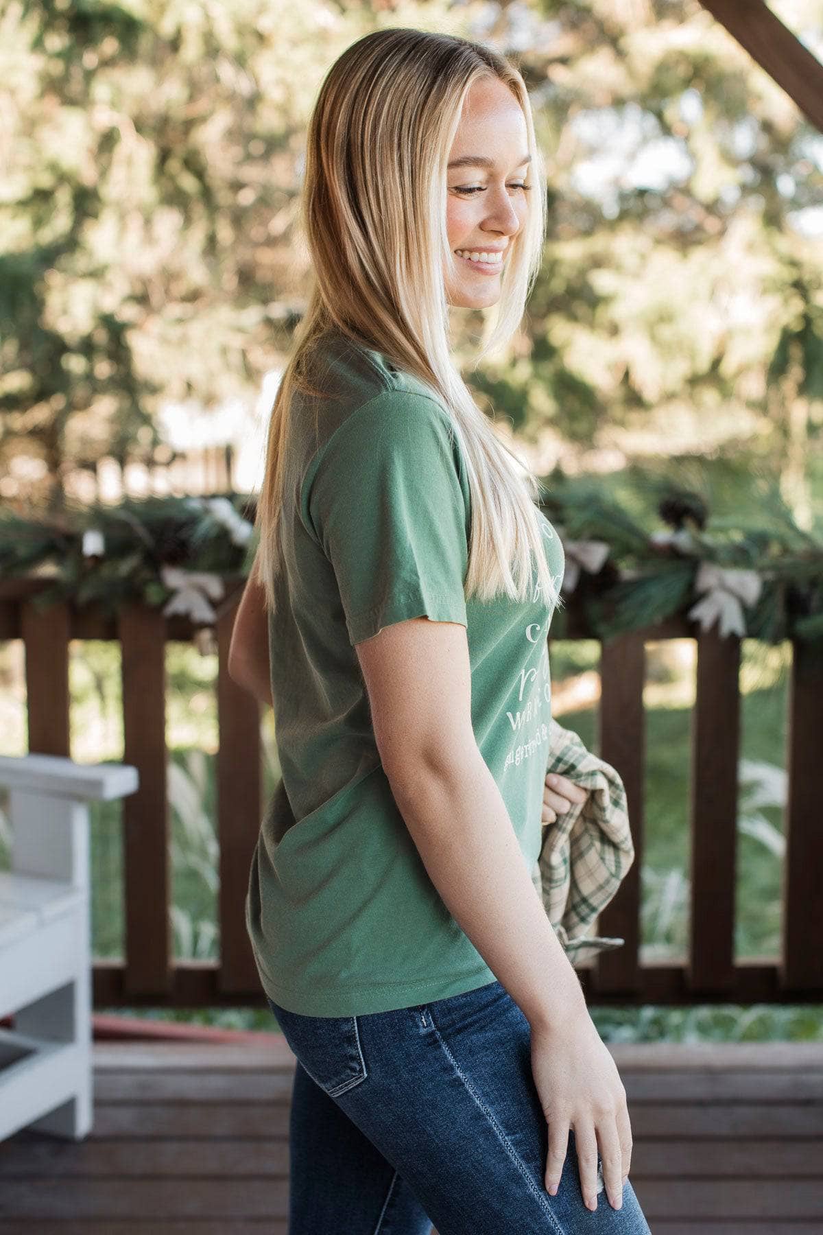 A Few Of My Favorite Things Graphic Tee- Green - Image 5