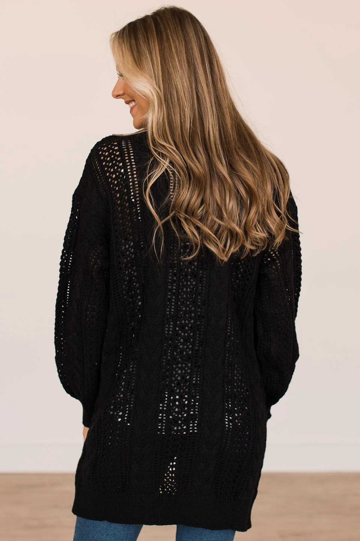 A Fresh Take Button Cardigan- Black - Image 8