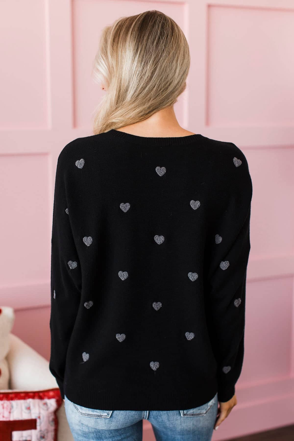 A Love Like This Dolman Sweater- Black & Grey - Image 10