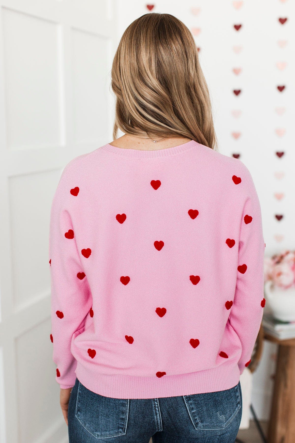 A Love Like This Dolman Sweater- Pink & Red - Image 8