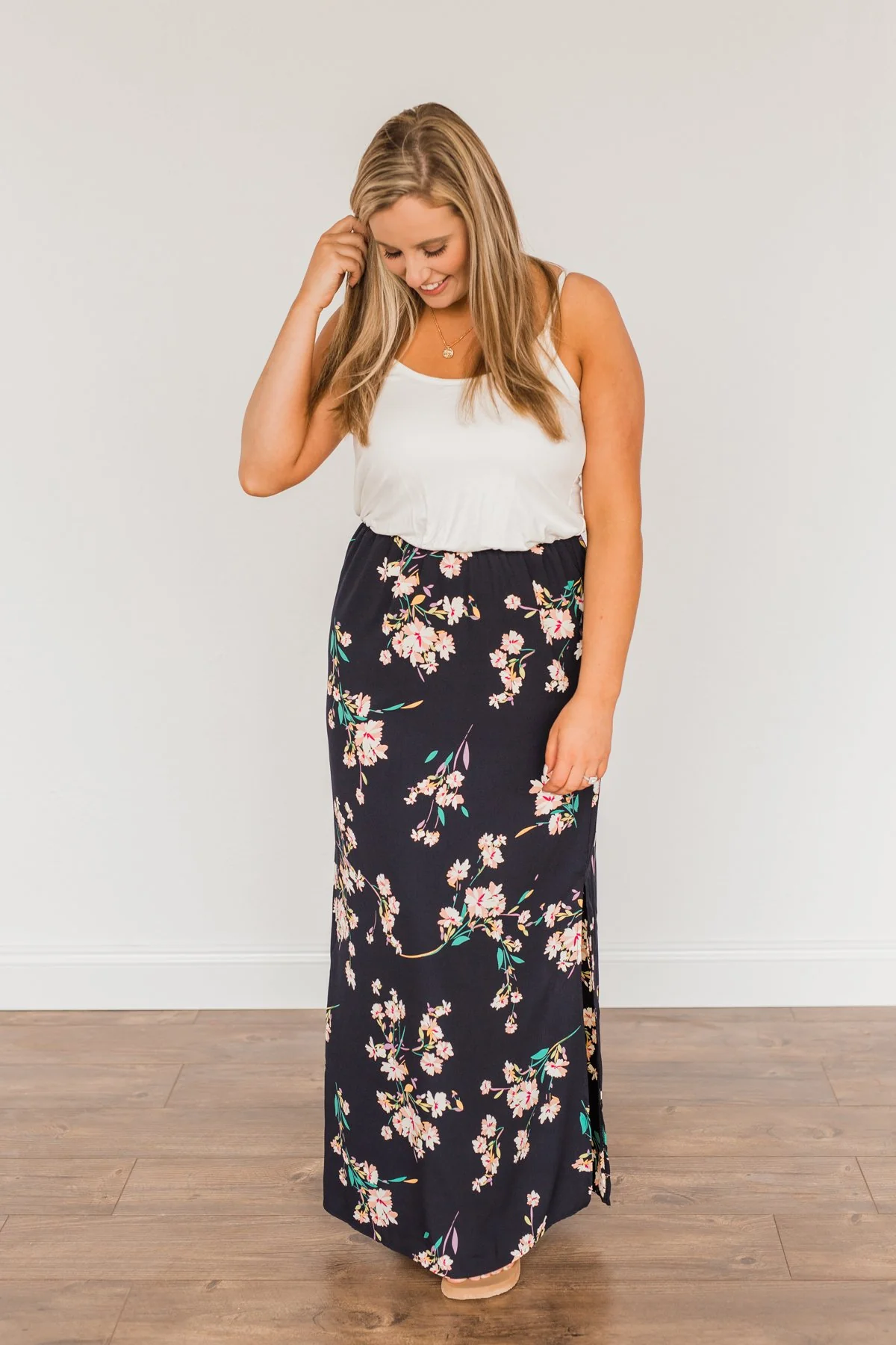 A Moment To Remember Maxi Dress- Deep Navy - Image 3