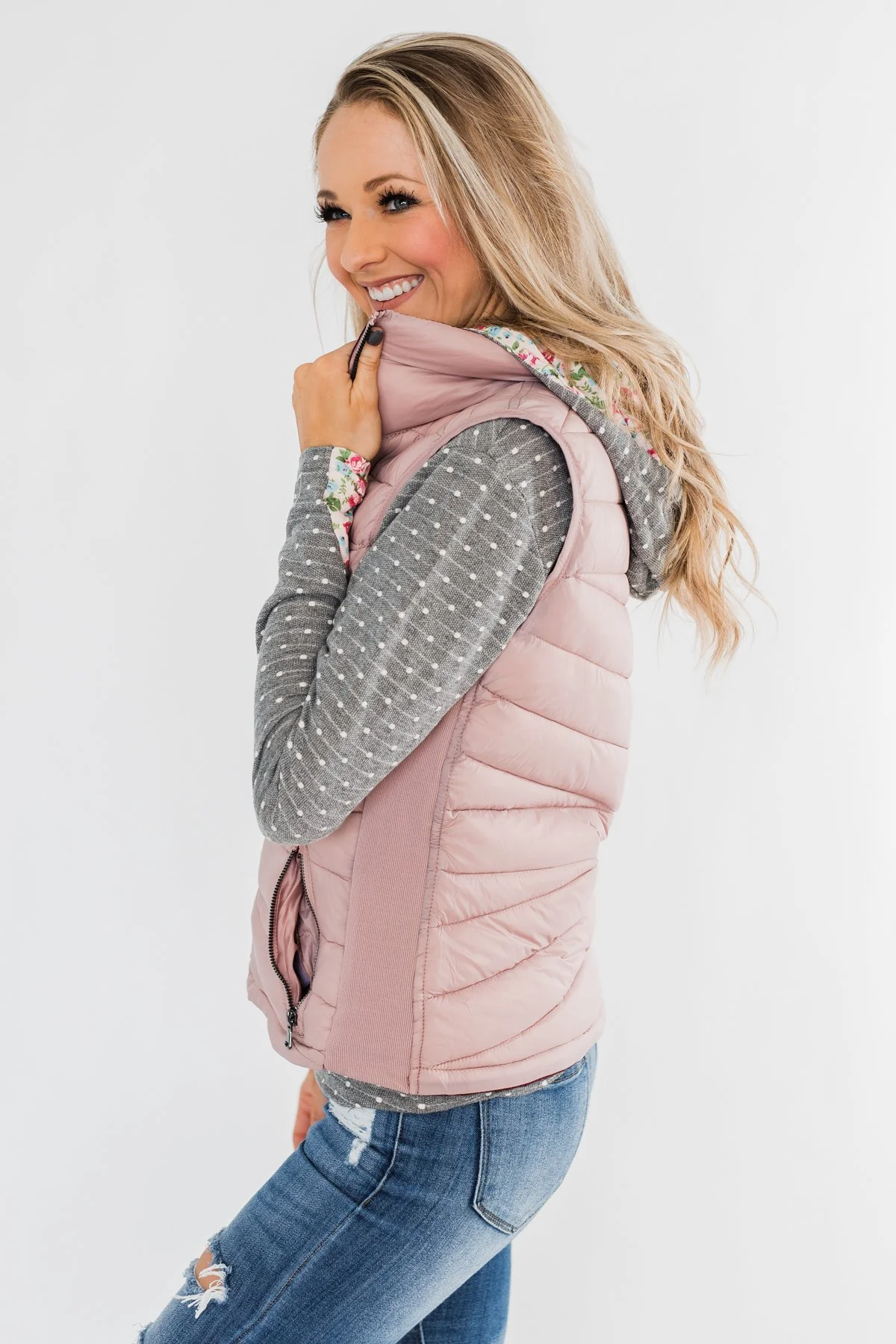 A New Journey Reversible Vest- Blush & Burgundy - Image 10