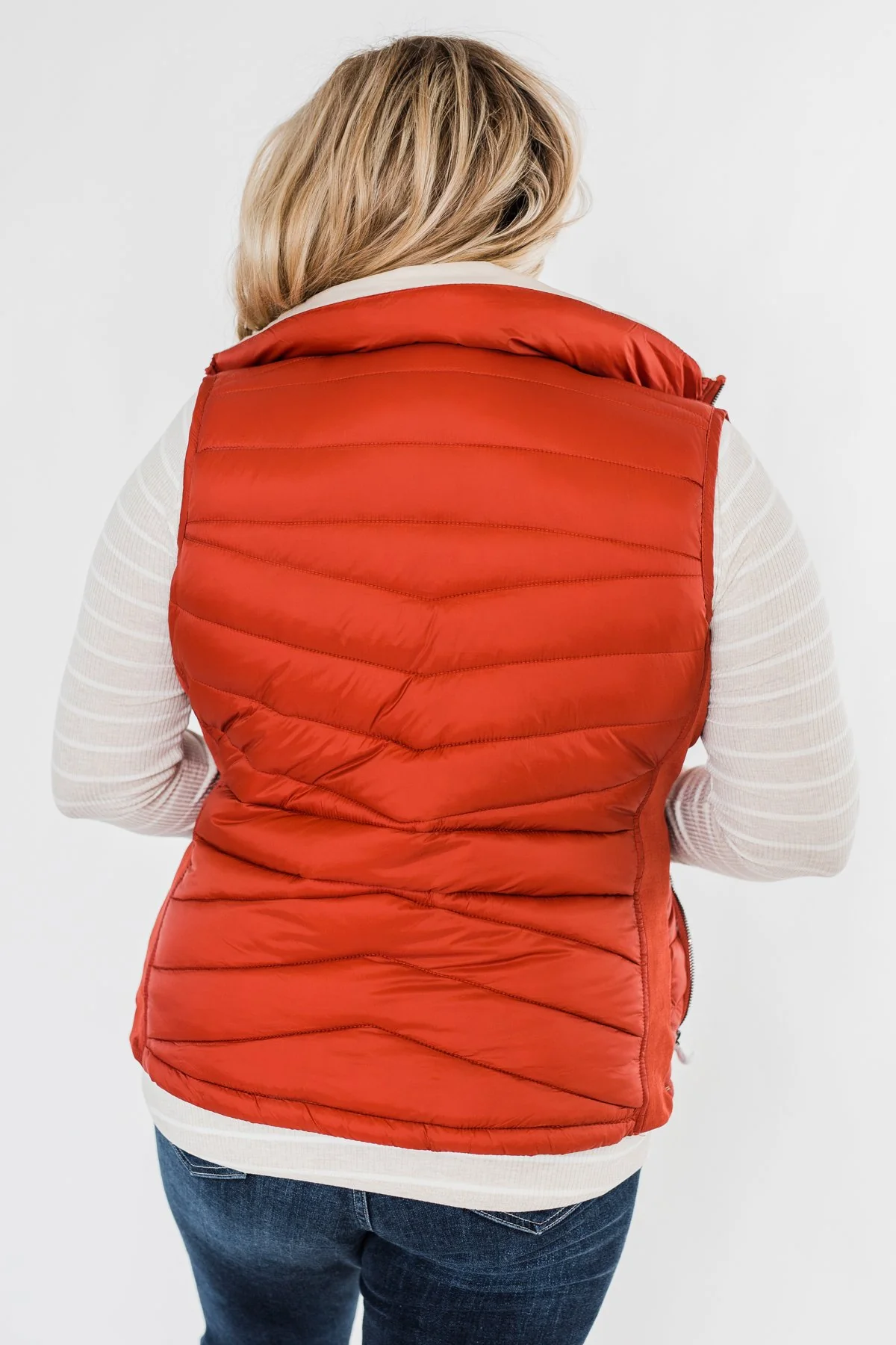 A New Journey Reversible Vest- Rust & Beige - Image 6
