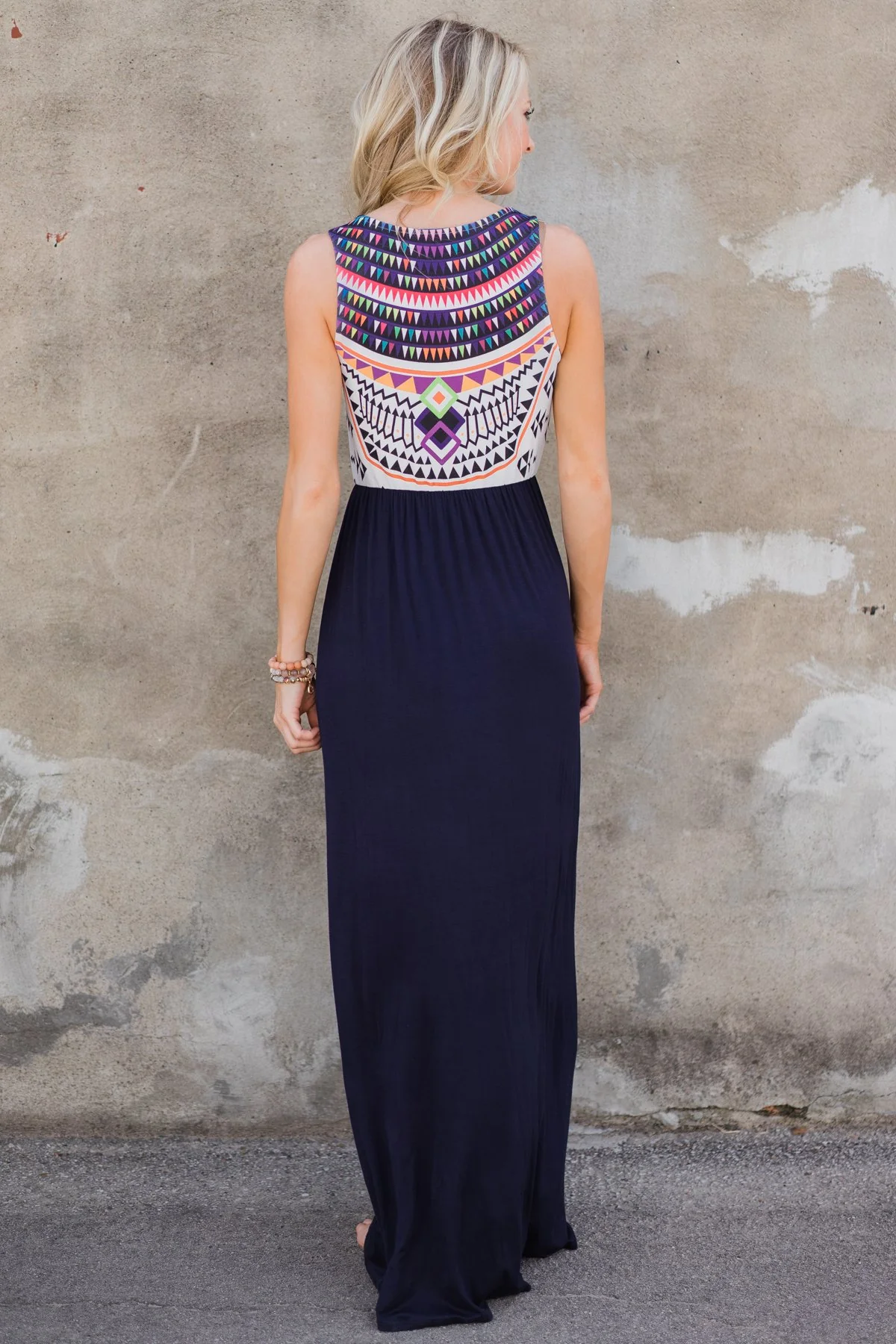 A Night in Paradise Maxi Dress- Navy - Image 5