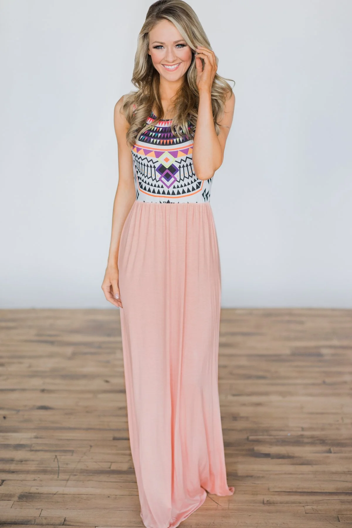 A Night in Paradise Peach Maxi Dress - Image 2