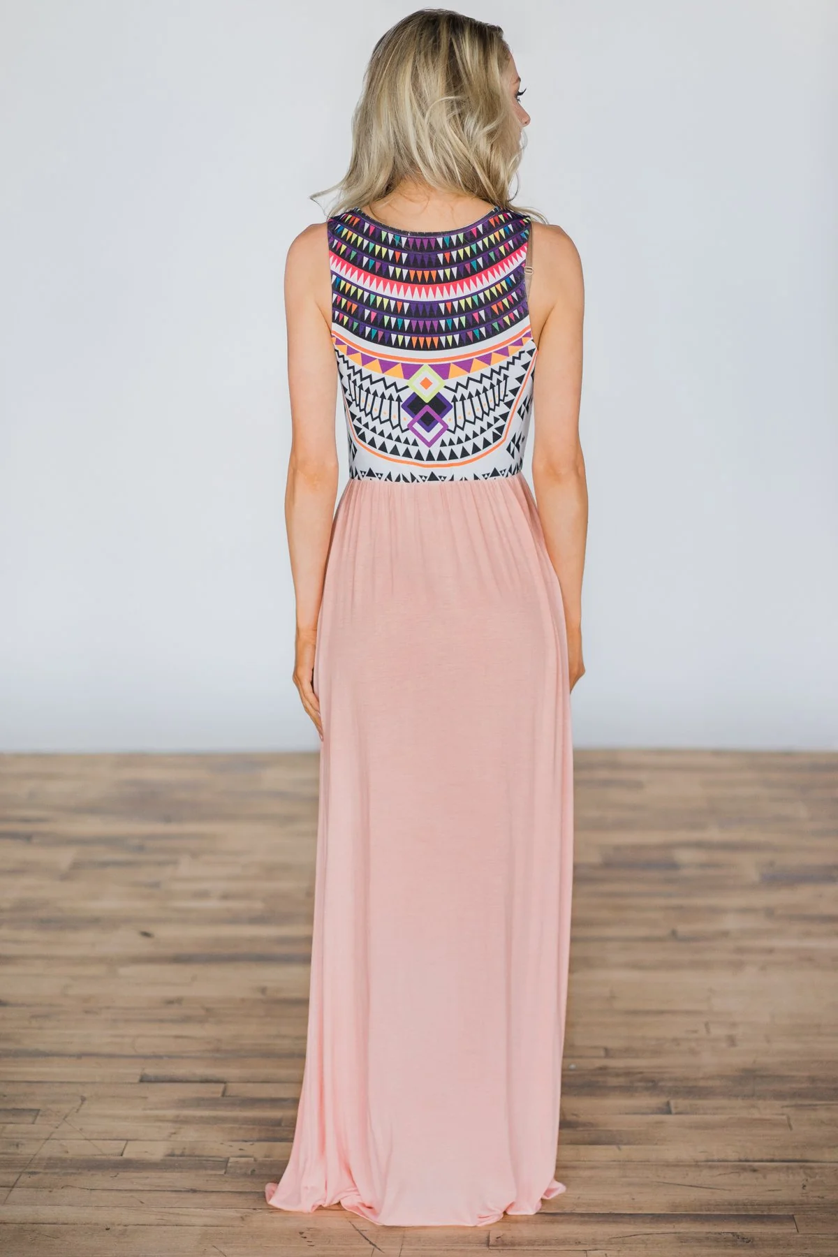 A Night in Paradise Peach Maxi Dress - Image 6