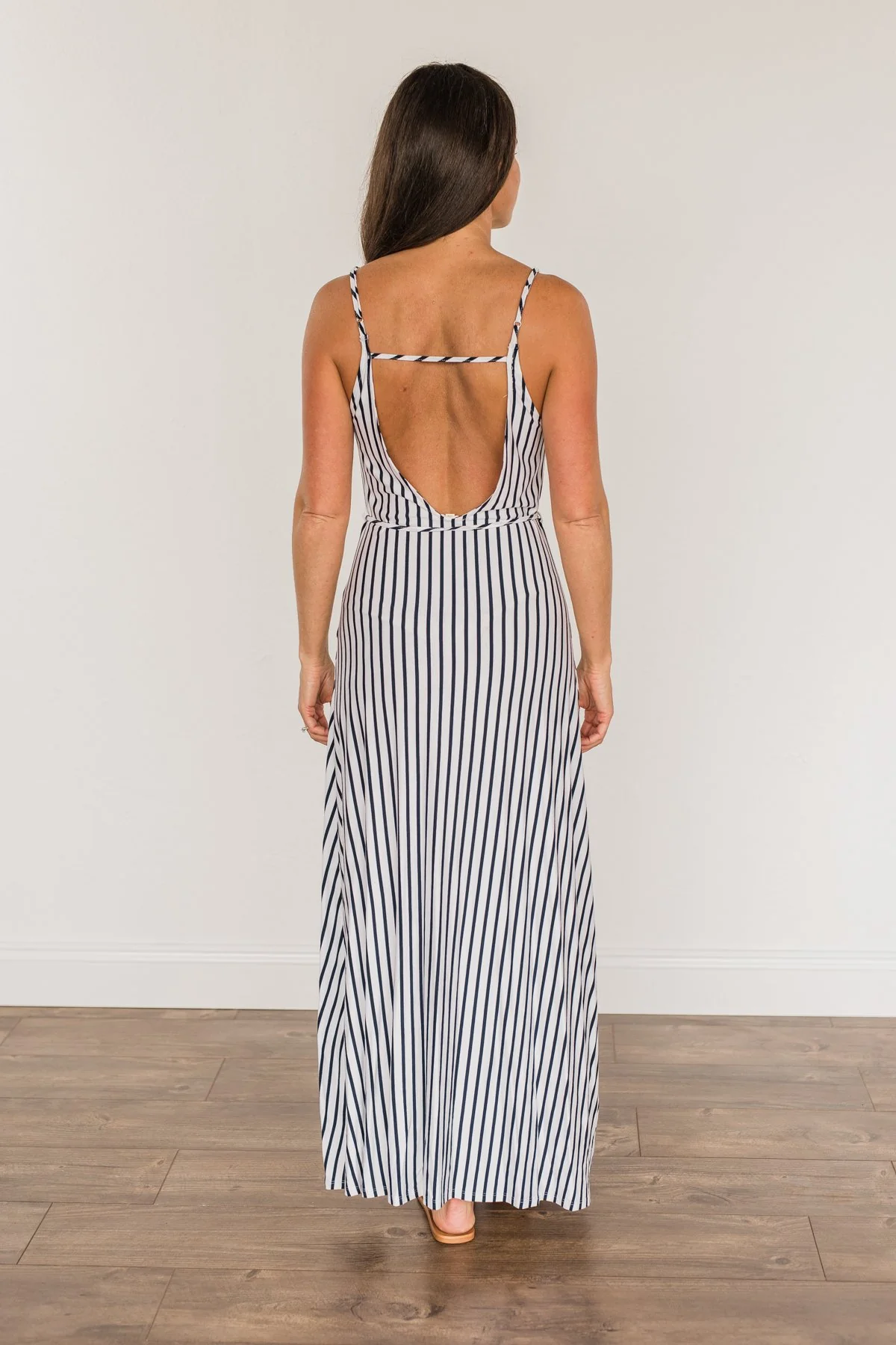 A Perfect Paradise Maxi Dress- Ivory & Navy - Image 13