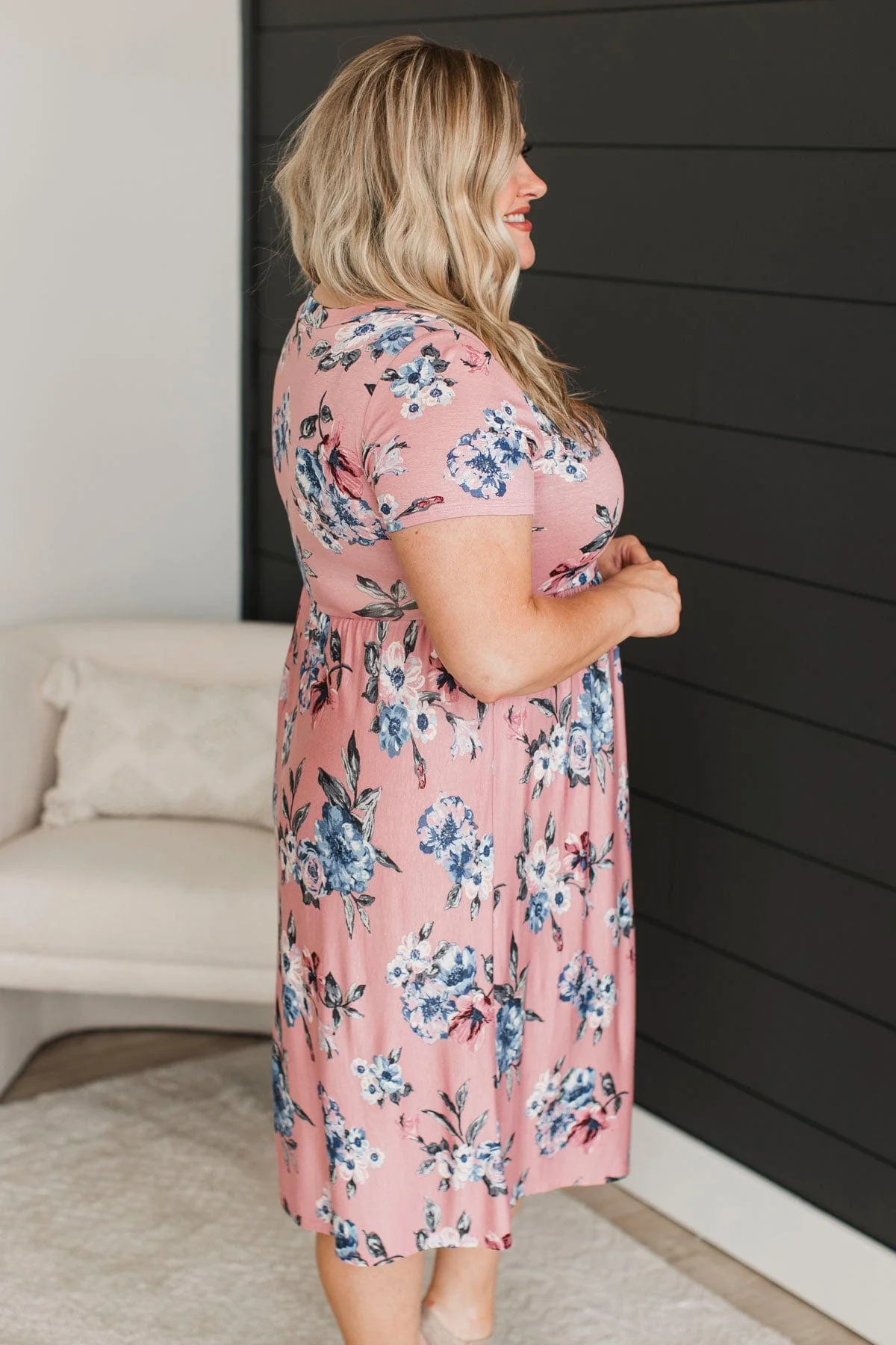 Ability To Love Floral Dress- Rose Pink - Image 6