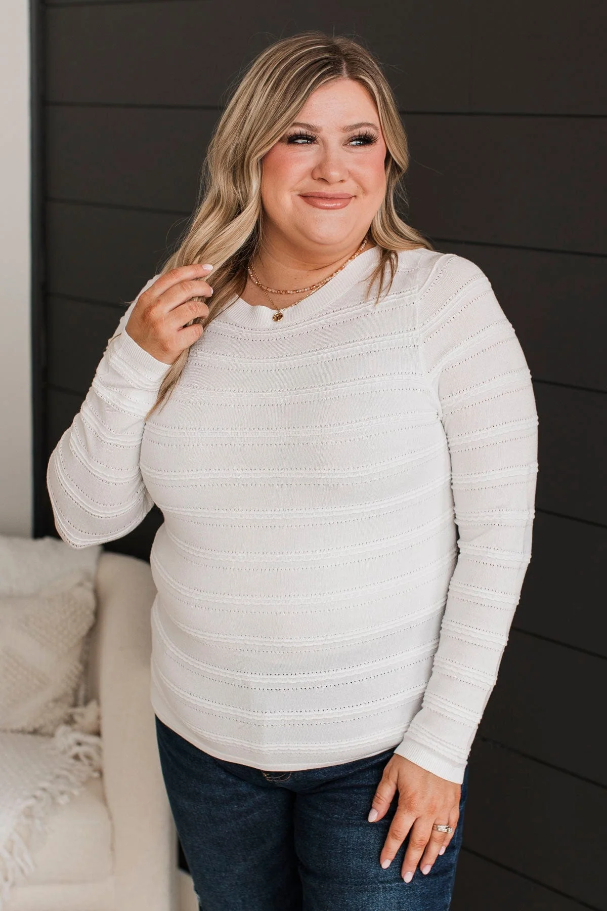 Abundance Of Love Knit Sweater- Ivory - Image 4