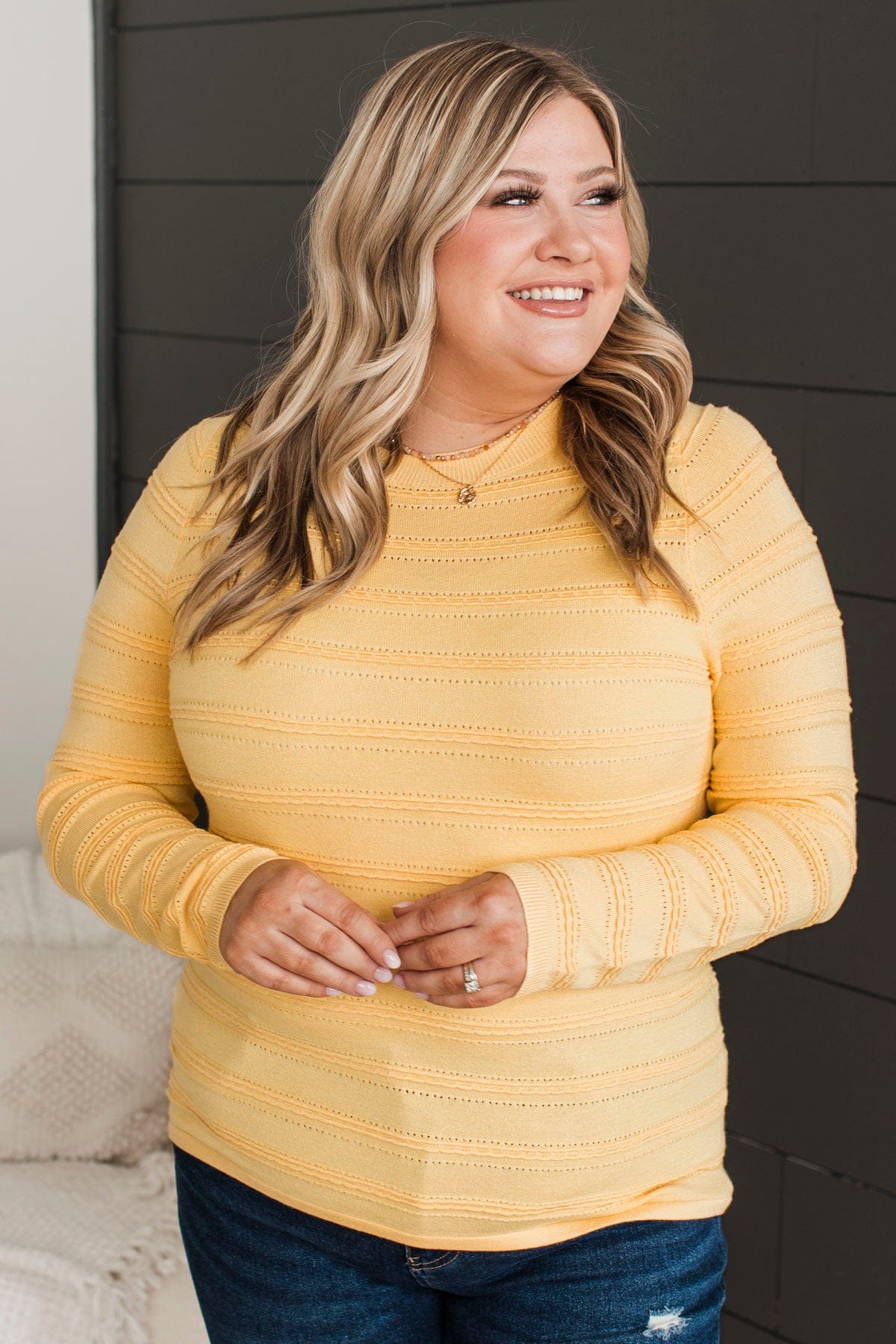 Abundance Of Love Knit Sweater- Yellow - Image 5