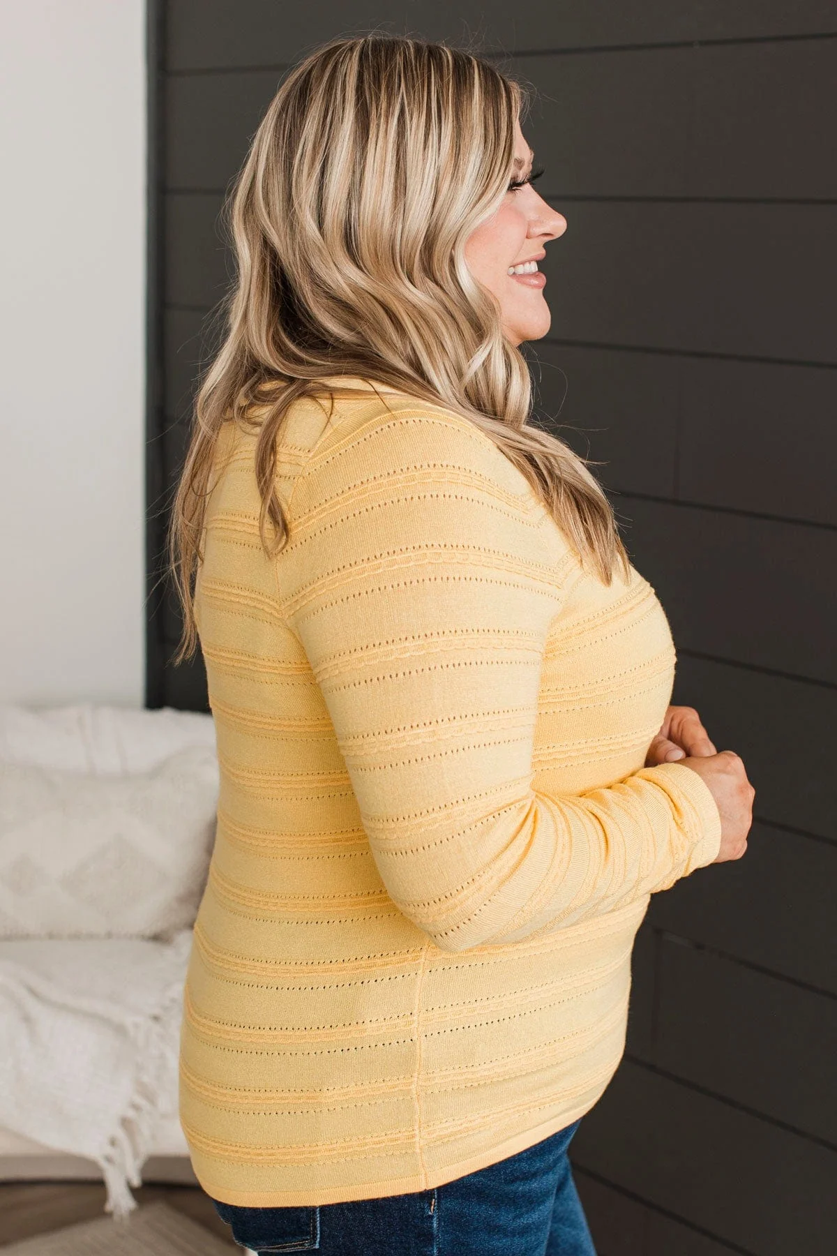Abundance Of Love Knit Sweater- Yellow - Image 8