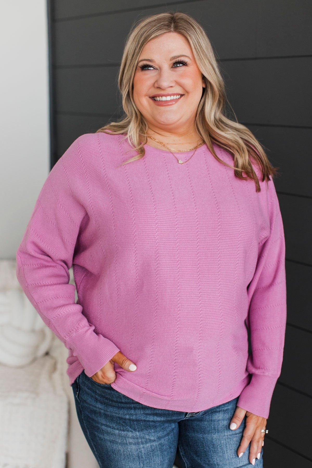 Achieve Your Dreams Dolman Sweater- Orchid - Image 3