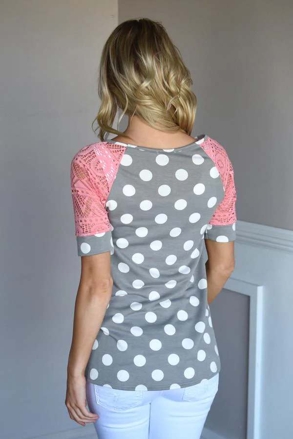 Addicted to Dots Top ~ Coral - Image 5