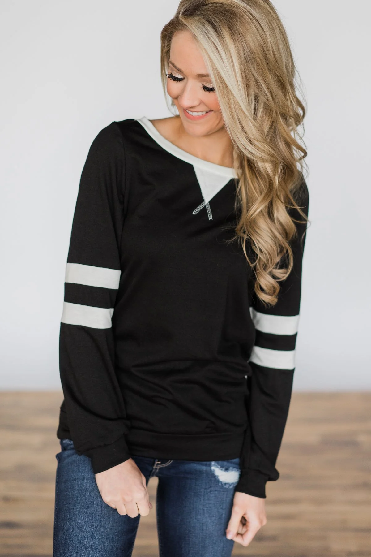 Addicted To You Long Sleeve Top - Black - Image 3