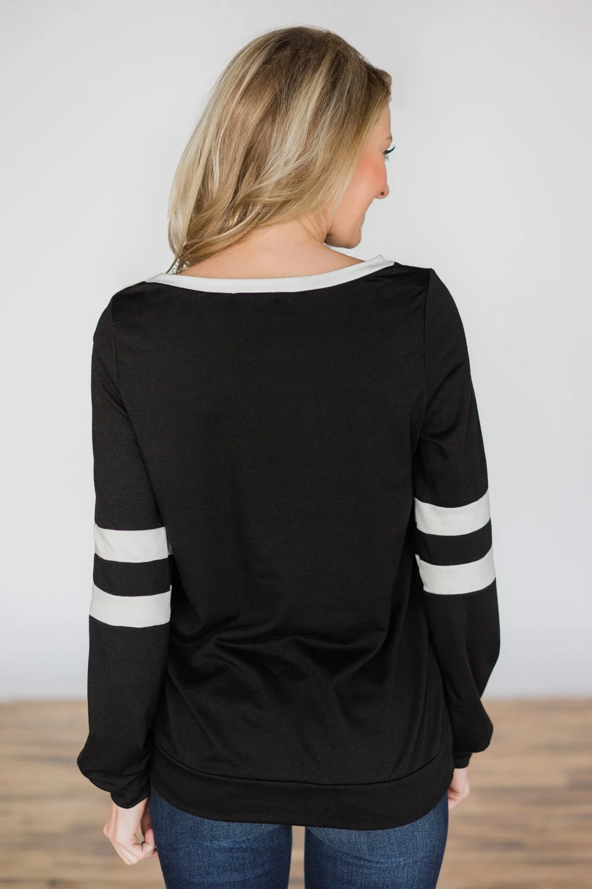 Addicted To You Long Sleeve Top - Black - Image 6