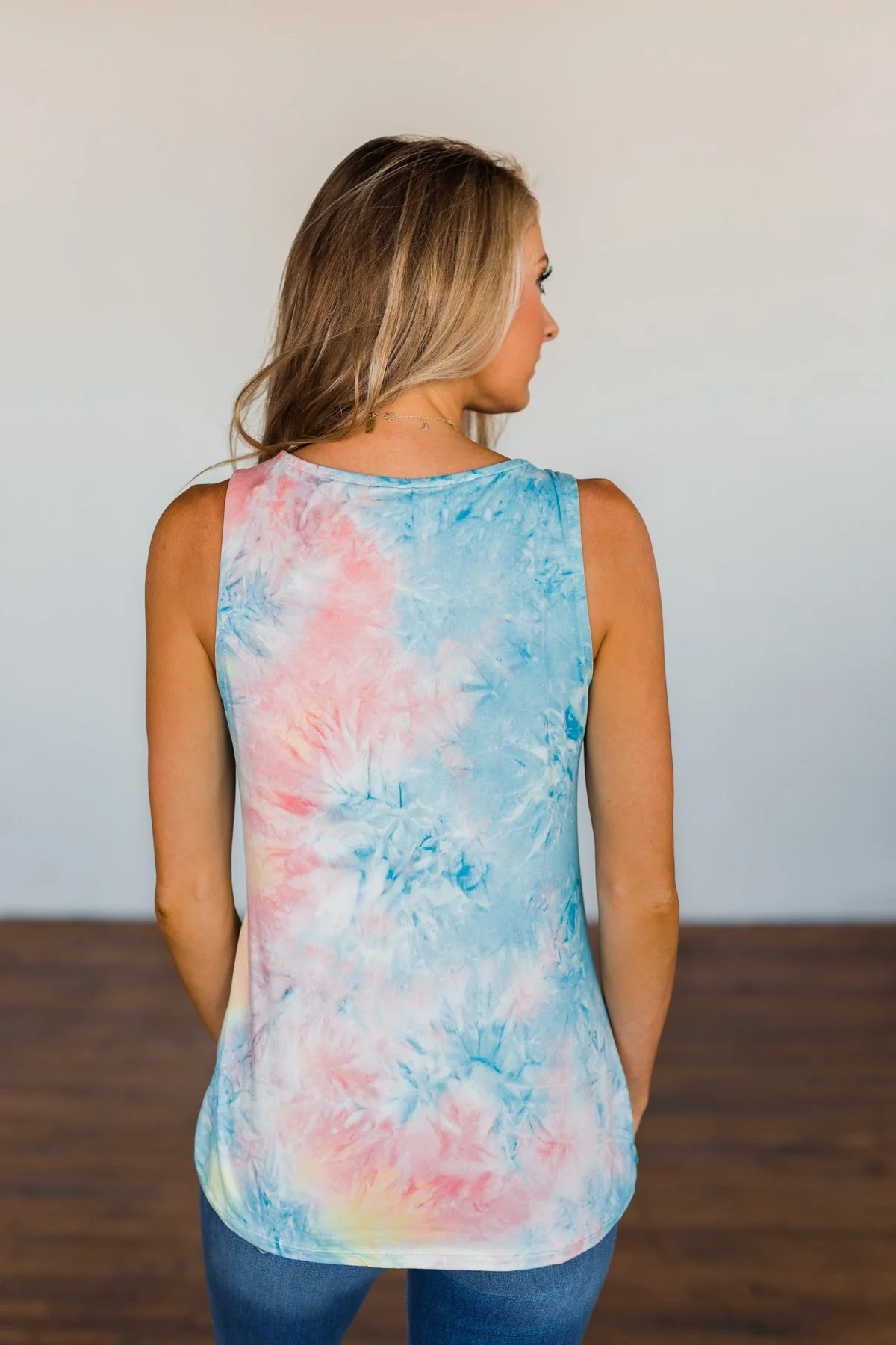 Admit My Love Tie Dye Tank Top- Multi-Color - Image 14