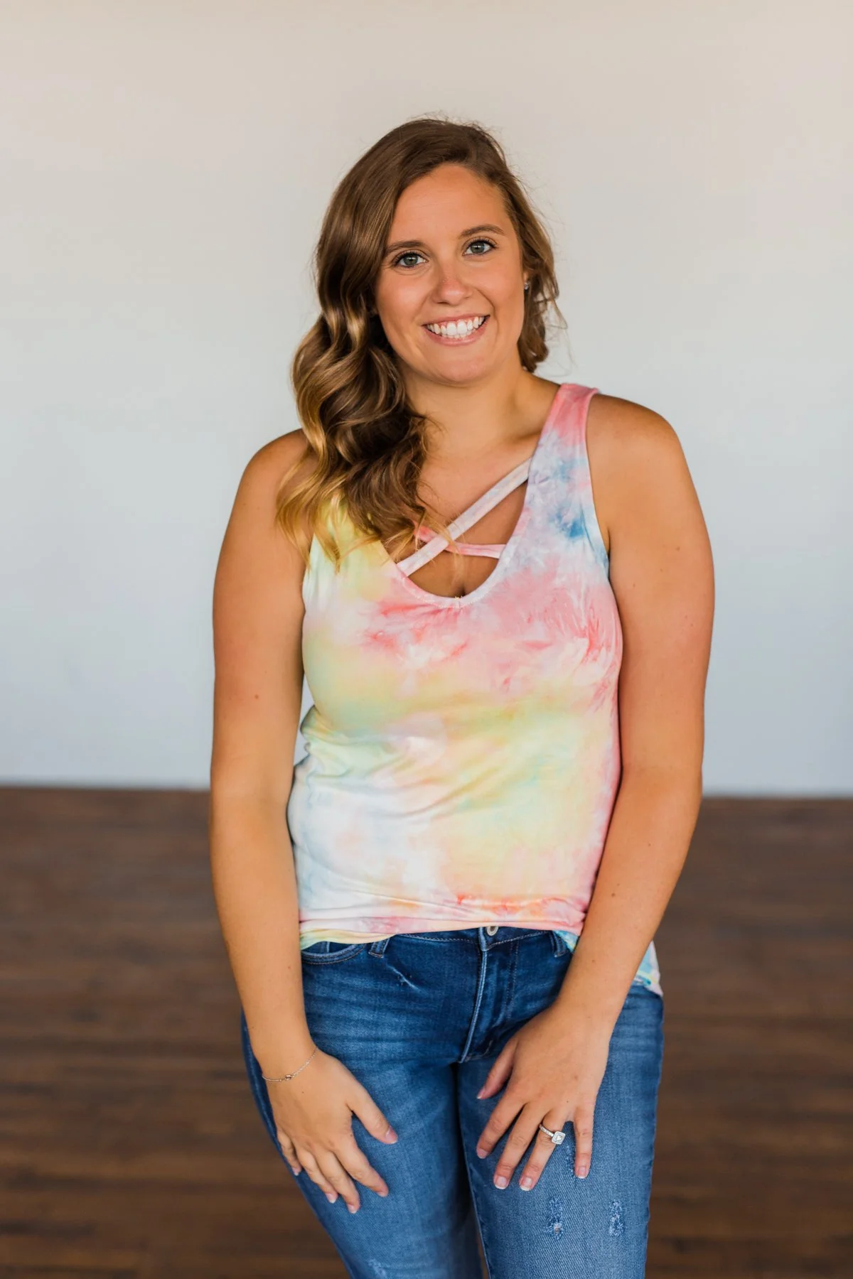 Admit My Love Tie Dye Tank Top- Multi-Color - Image 6