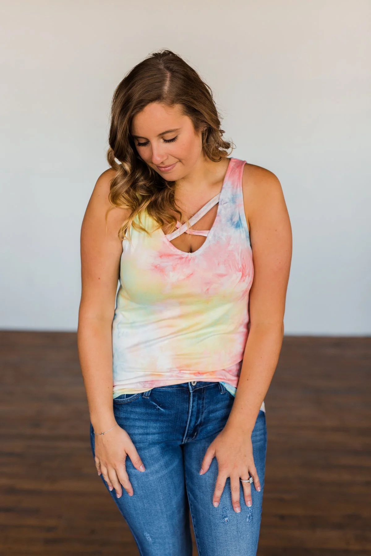 Admit My Love Tie Dye Tank Top- Multi-Color - Image 8