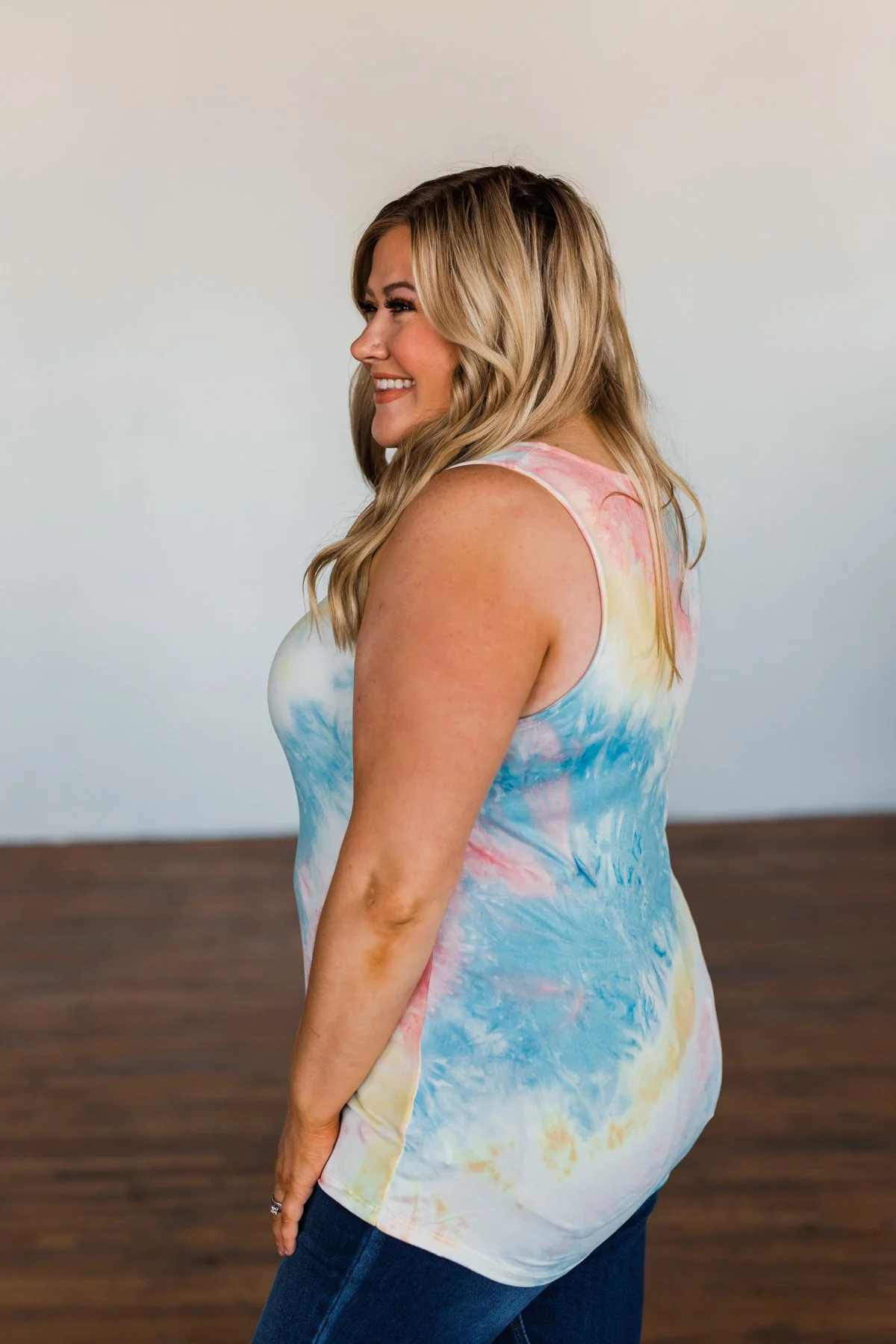 Admit My Love Tie Dye Tank Top- Multi-Color - Image 9