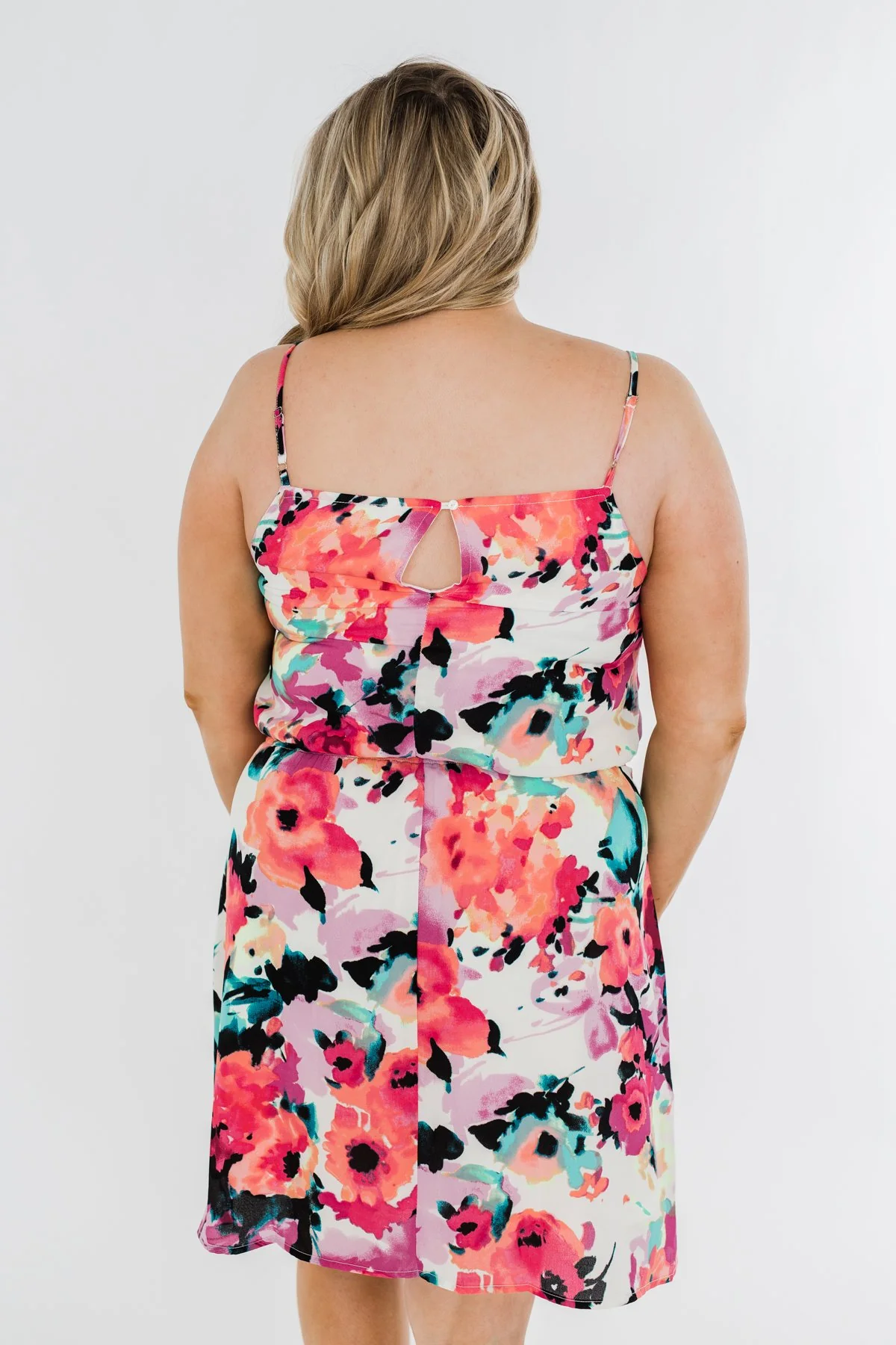 Adore Me Floral Watercolor Dress- Multi-Color - Image 11