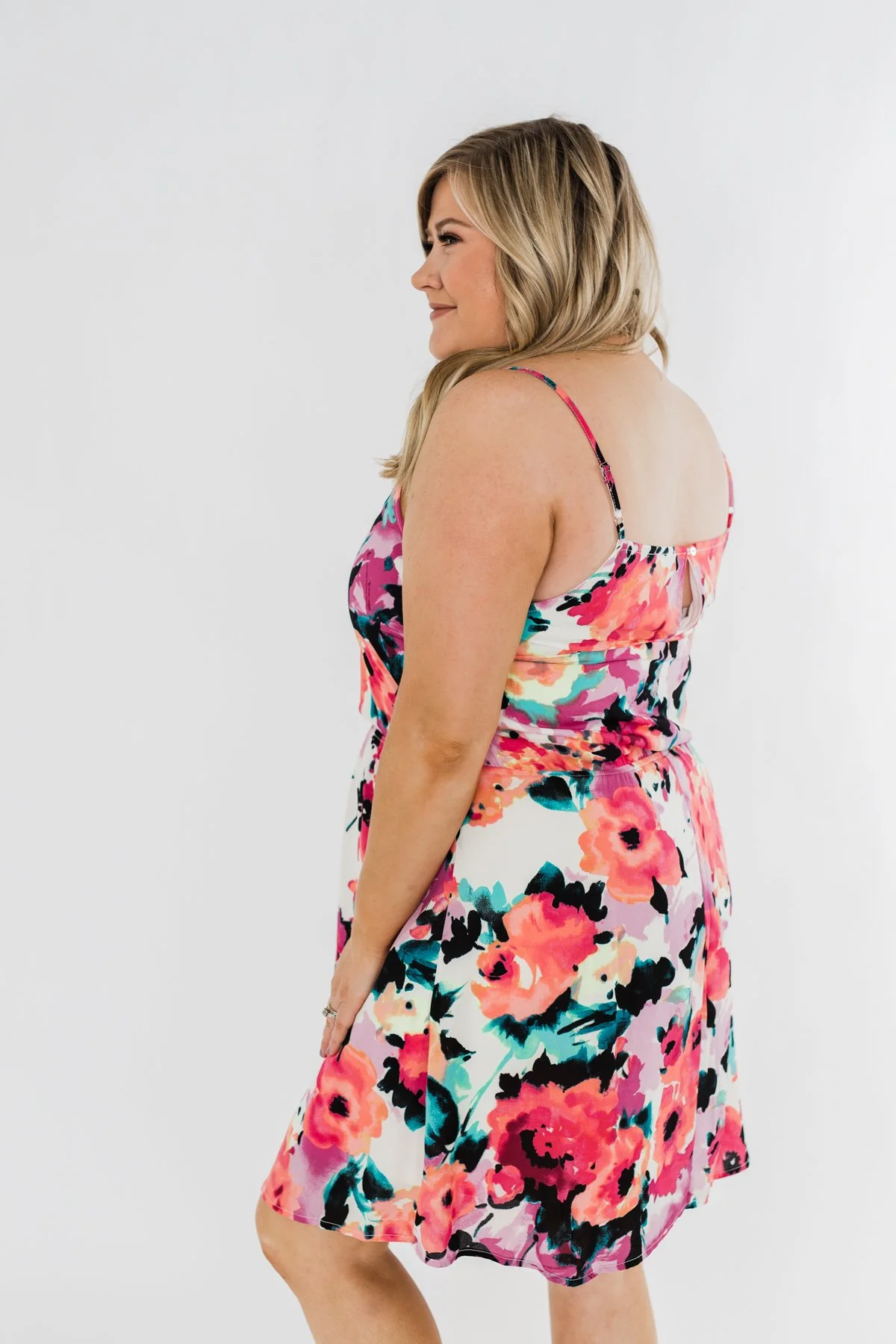 Adore Me Floral Watercolor Dress- Multi-Color - Image 9
