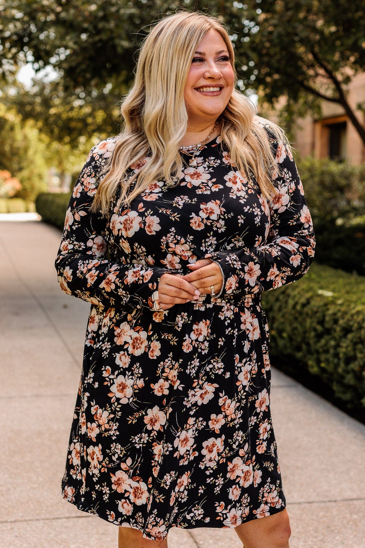 Adorn Your Dreams Floral Dress- Black - Image 4