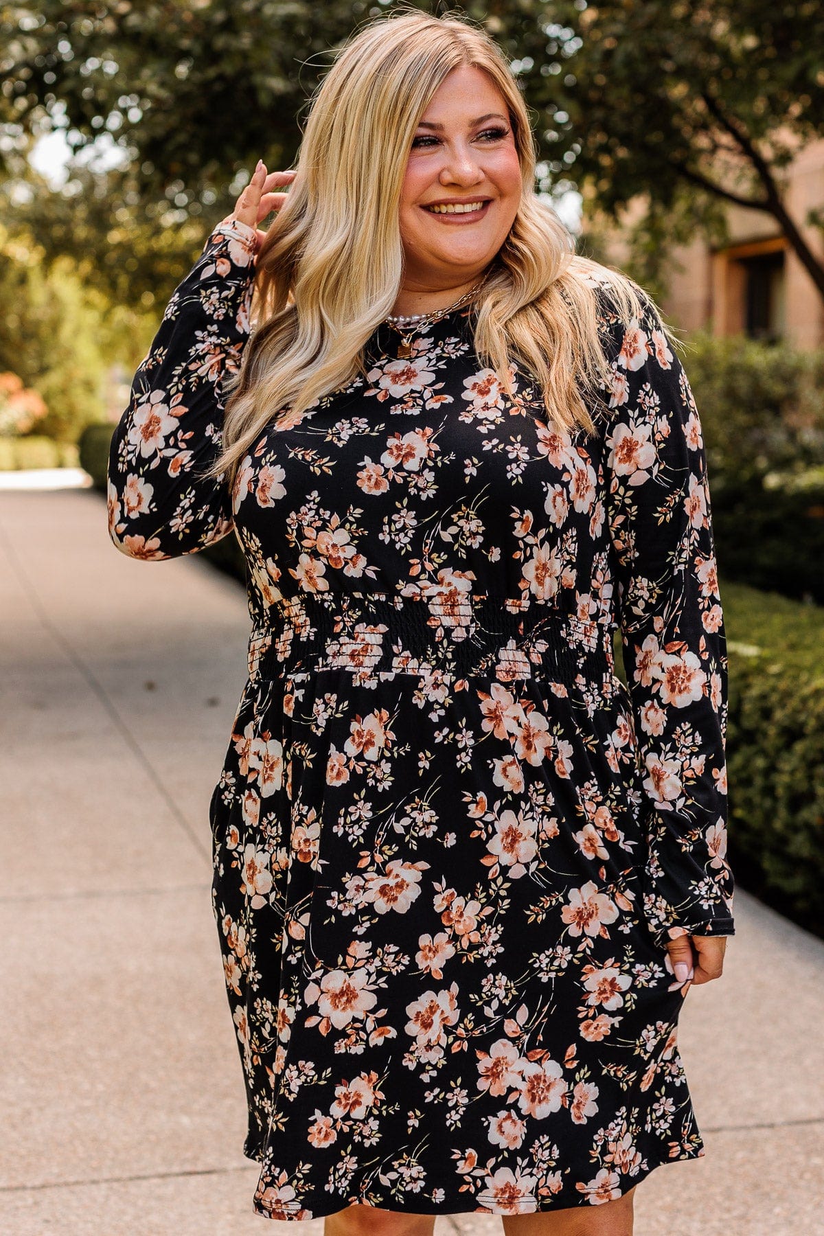 Adorn Your Dreams Floral Dress- Black - Image 5