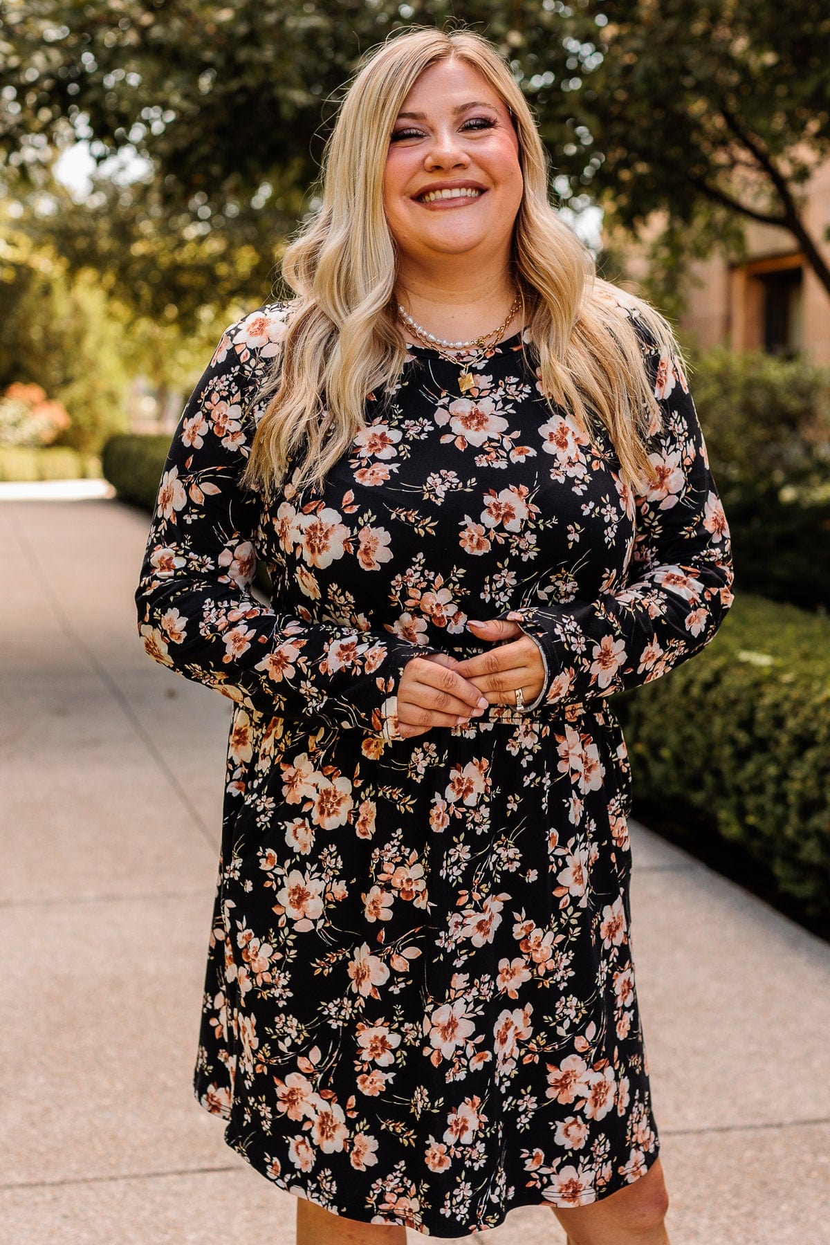 Adorn Your Dreams Floral Dress- Black - Image 7