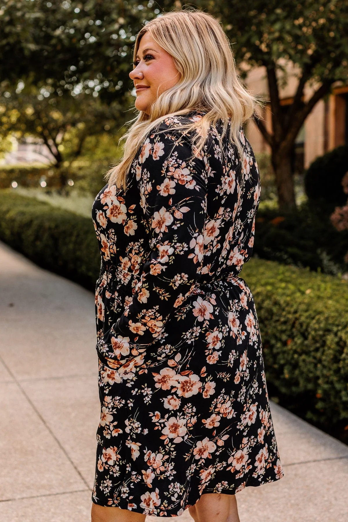 Adorn Your Dreams Floral Dress- Black - Image 8
