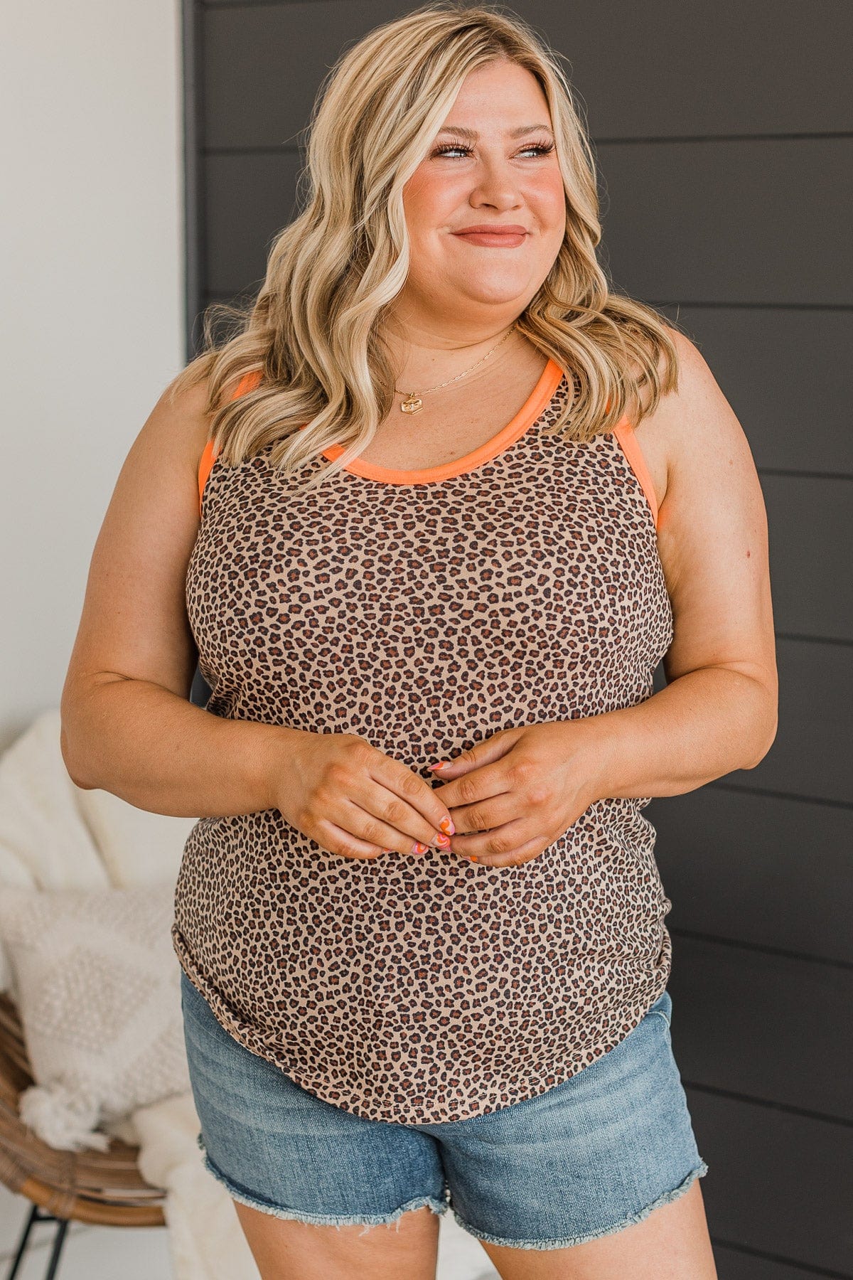 Adventure Bound Tank Top- Leopard & Neon Orange - Image 4