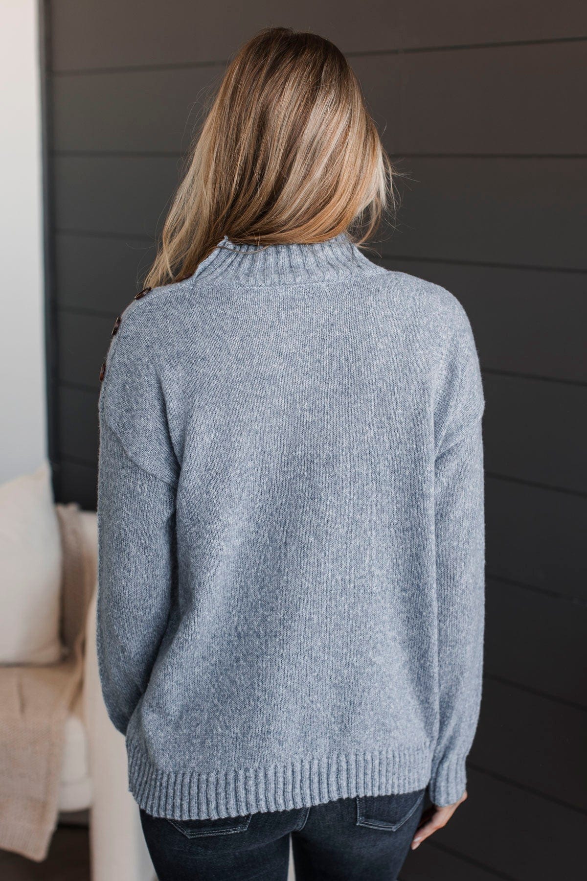 After My Own Heart Knit Sweater- Light Blue - Image 7