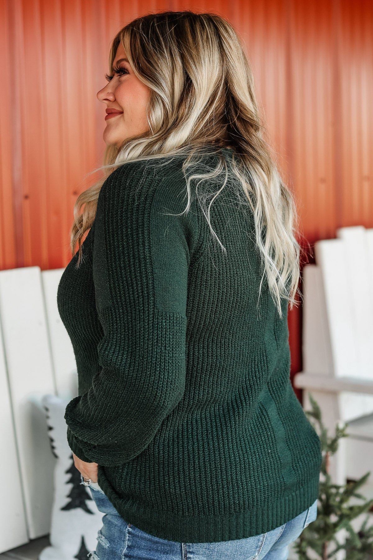 Against All Odds Knit Sweater- Forest Green - Image 5