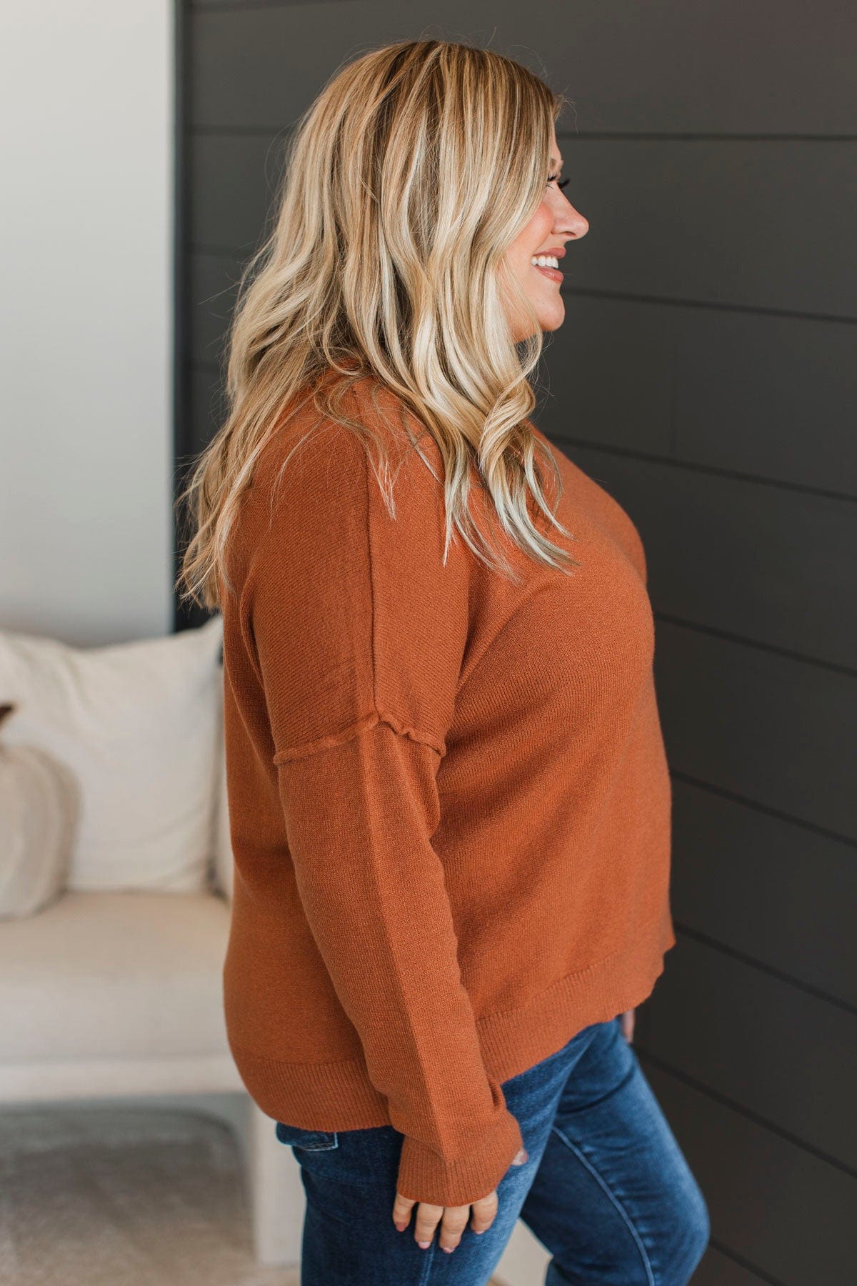 Ahead Of The Times Knit Sweater- Maple - Image 8