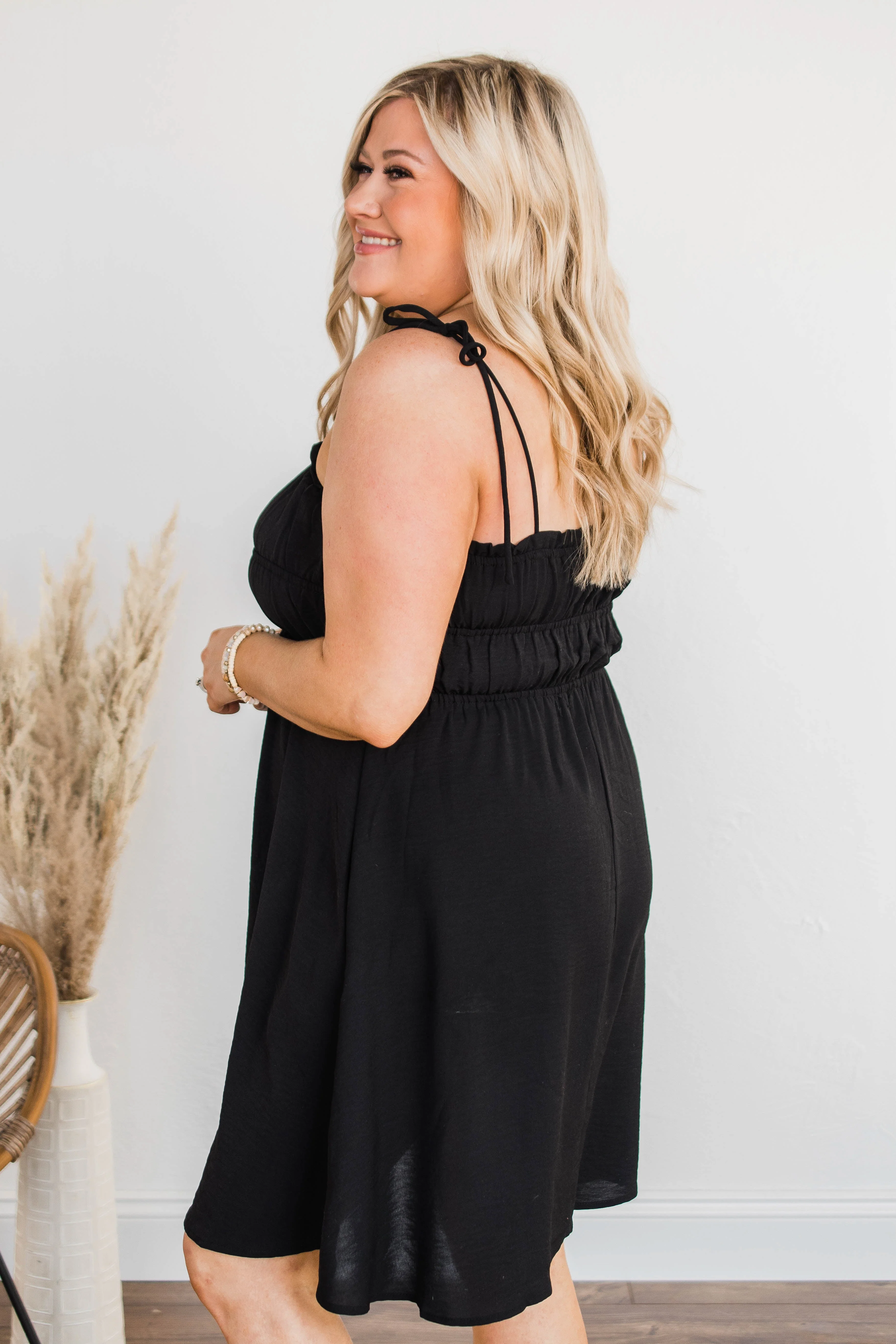 Ain't She Darling Mini Dress- Black - Image 4