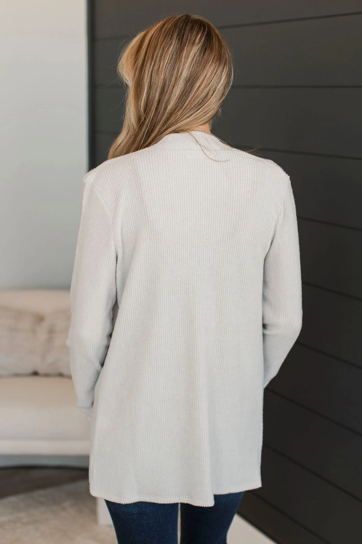 All Dressed Up Ribbed Cardigan- Bone - Image 8