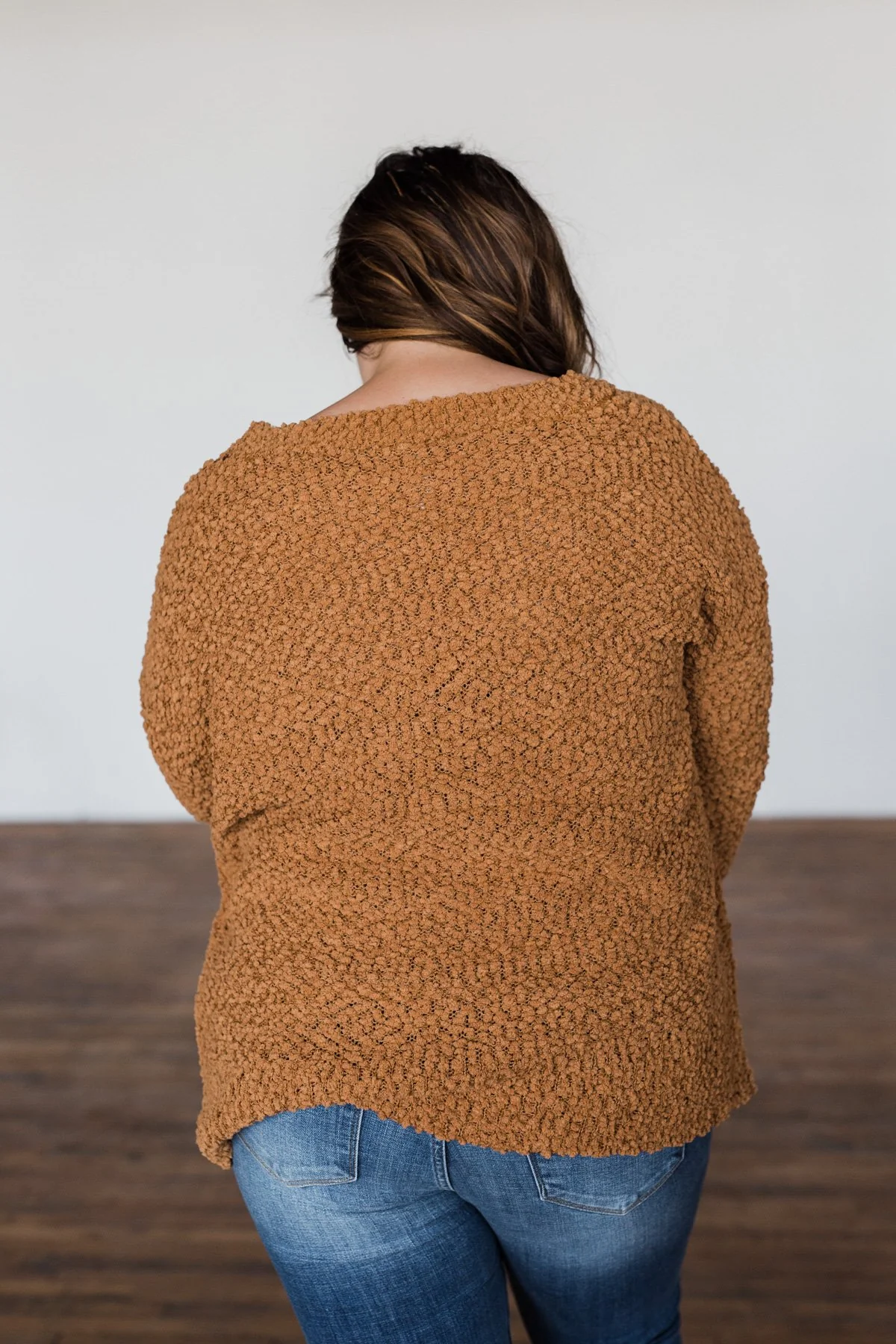 All I Can Do Popcorn Knit Sweater- Camel - Image 8