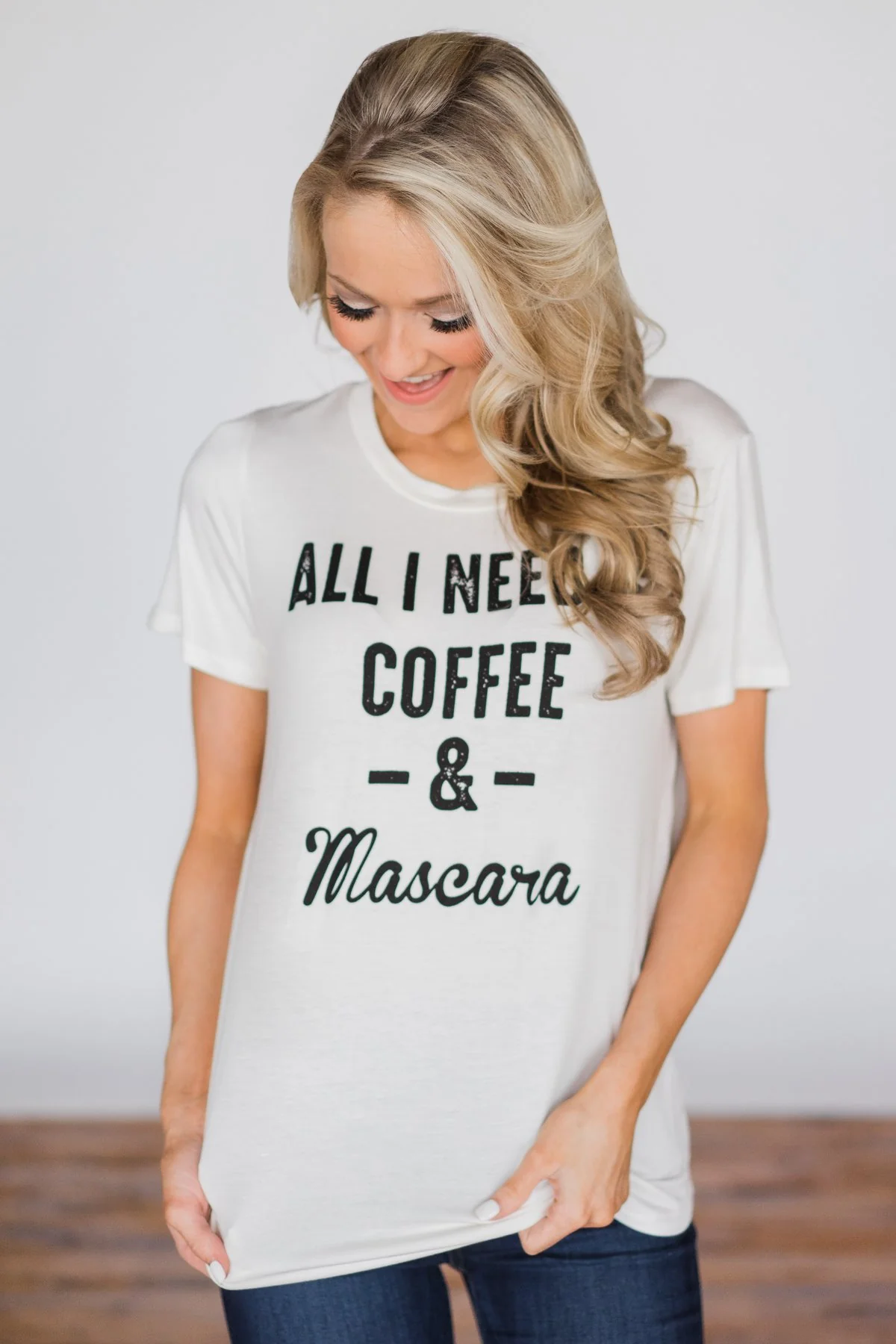 All I Need is Coffee & Mascara Top - Image 3