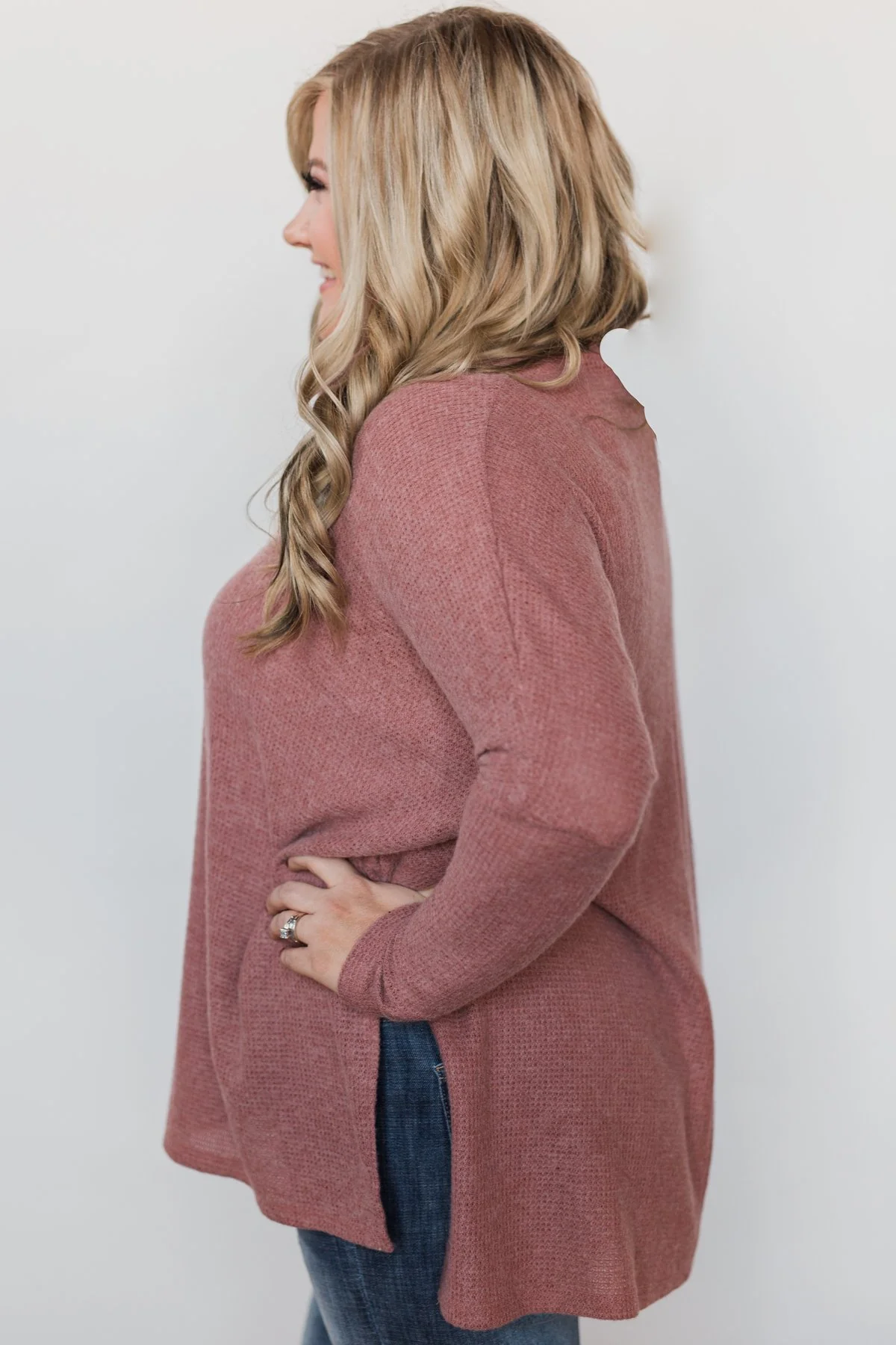 All I Want is You Thermal Turtleneck Sweater - Brick - Image 6