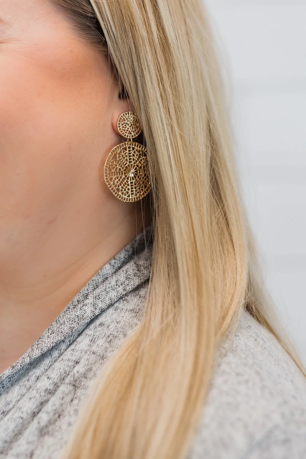 All in the Design Earrings- Gold - Image 2