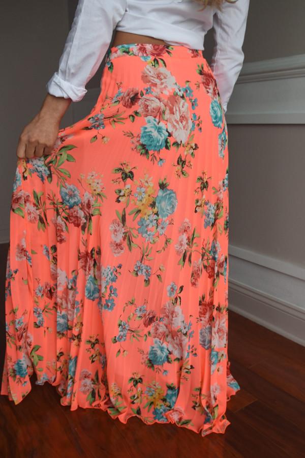 All Mine Coral Maxi Skirt - Image 5
