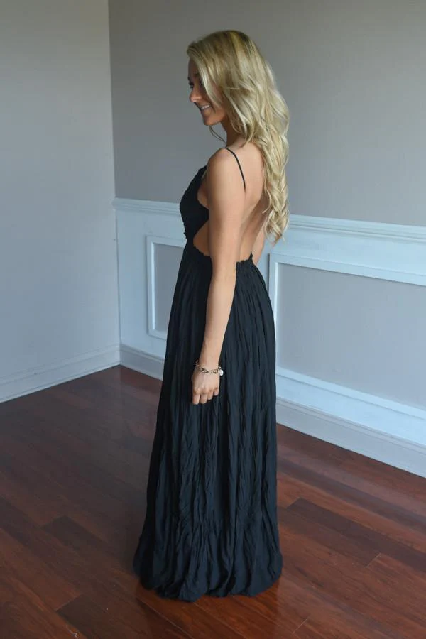 All Ruffled Up Maxi Dress ~ Black - Image 5