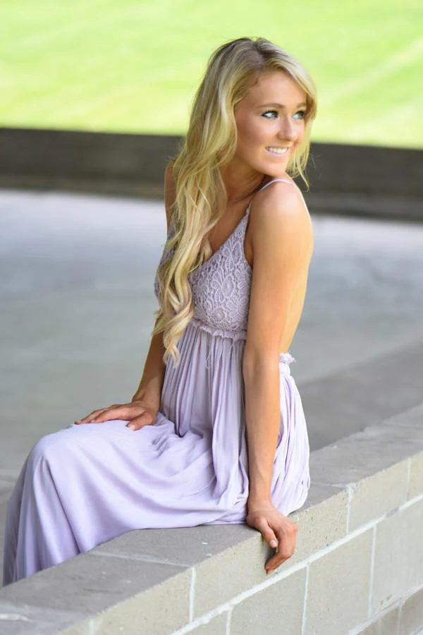 All Ruffled Up Maxi Dress ~ Light Purple - Image 4