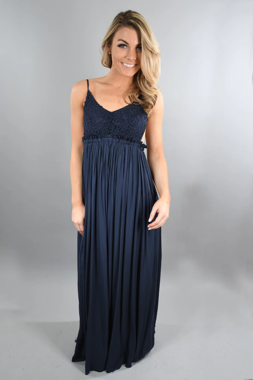 All Ruffled Up Maxi ~ Navy - Image 2