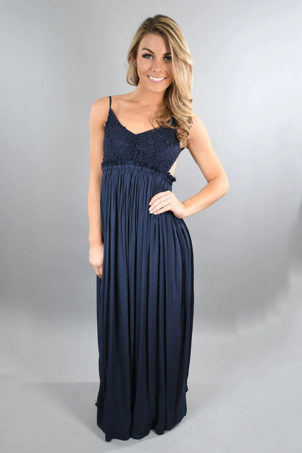 All Ruffled Up Maxi ~ Navy - Image 3