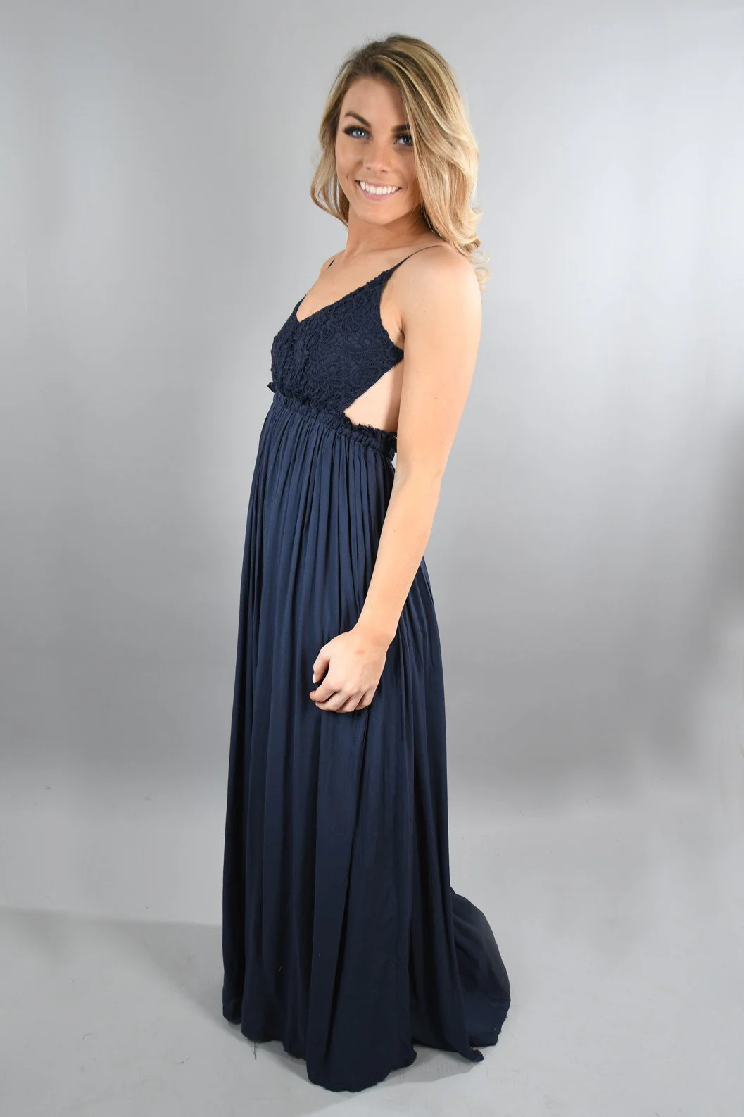 All Ruffled Up Maxi ~ Navy - Image 4