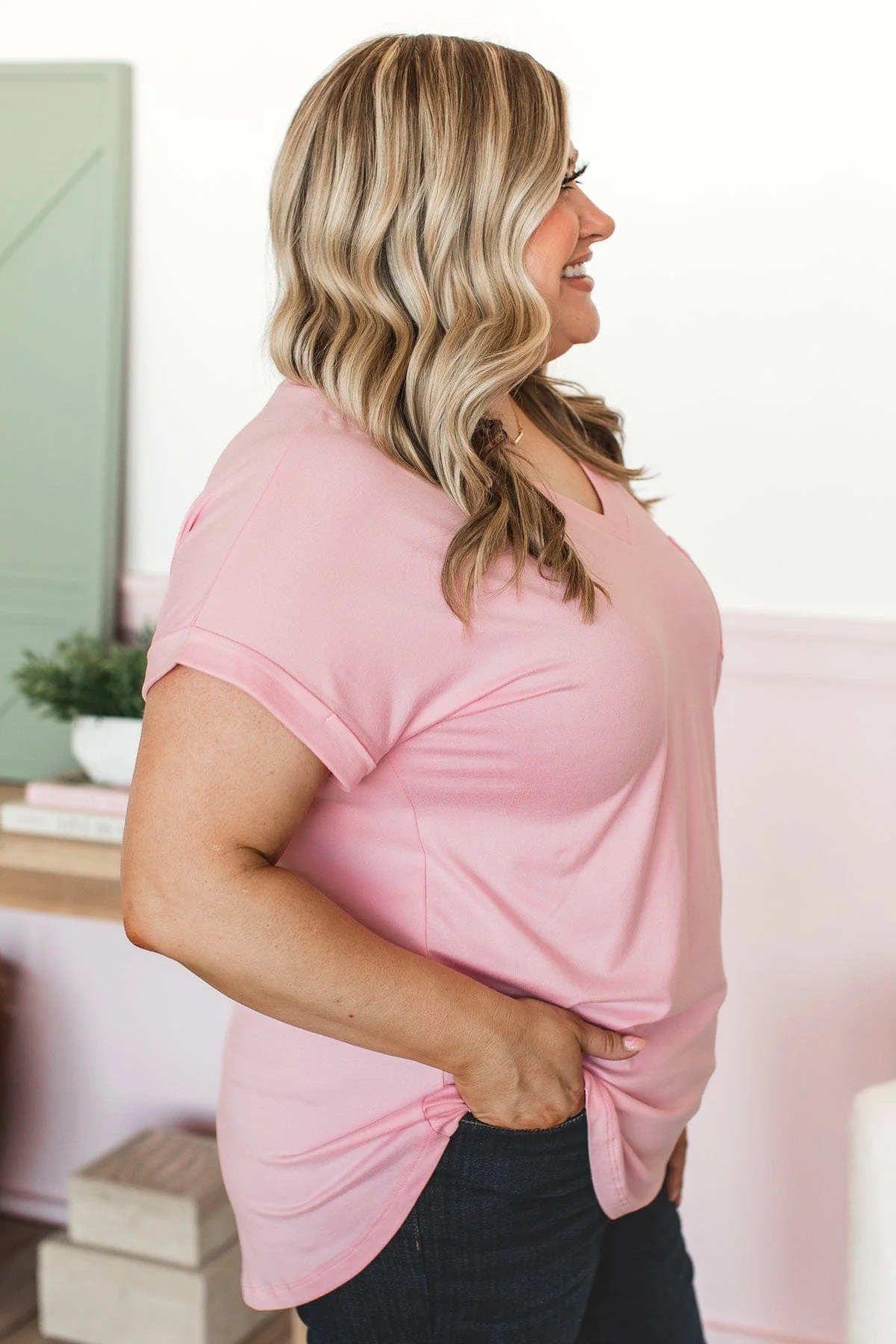 All The Best Short Sleeve Top- Baby Pink - Image 6